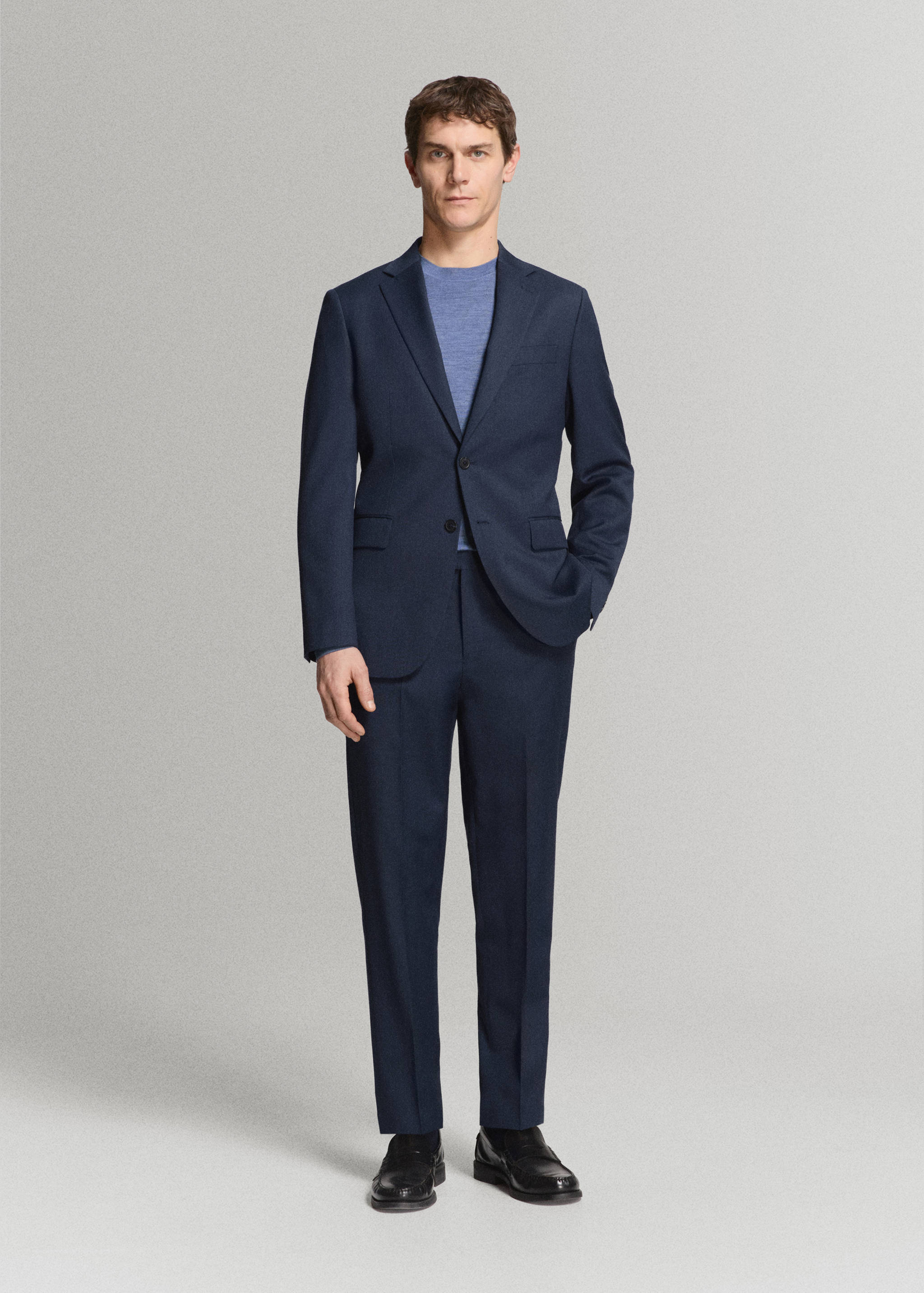 Turin 100% wool suit trousers - General plane