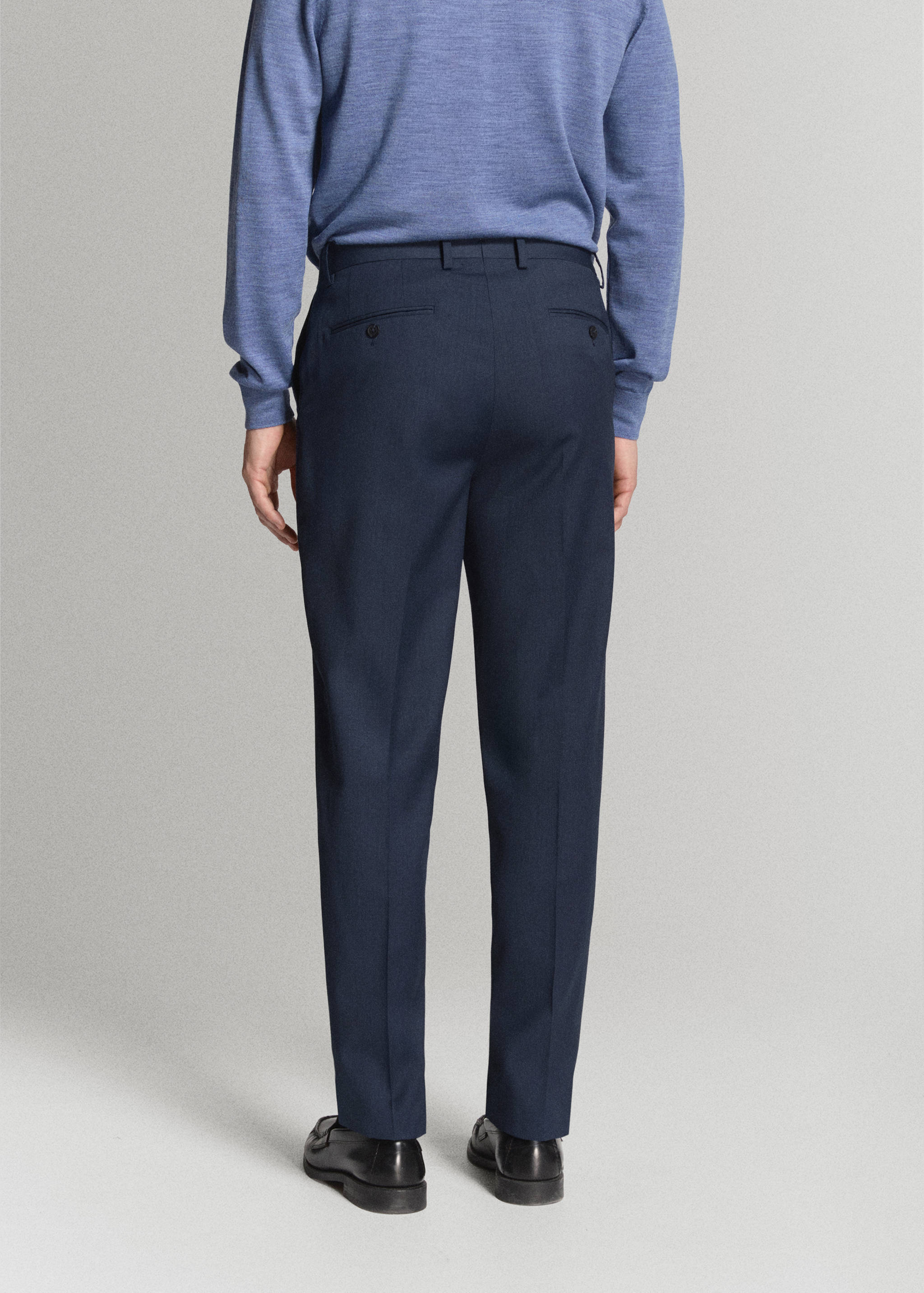 Turin 100% wool suit trousers - Reverse of the article