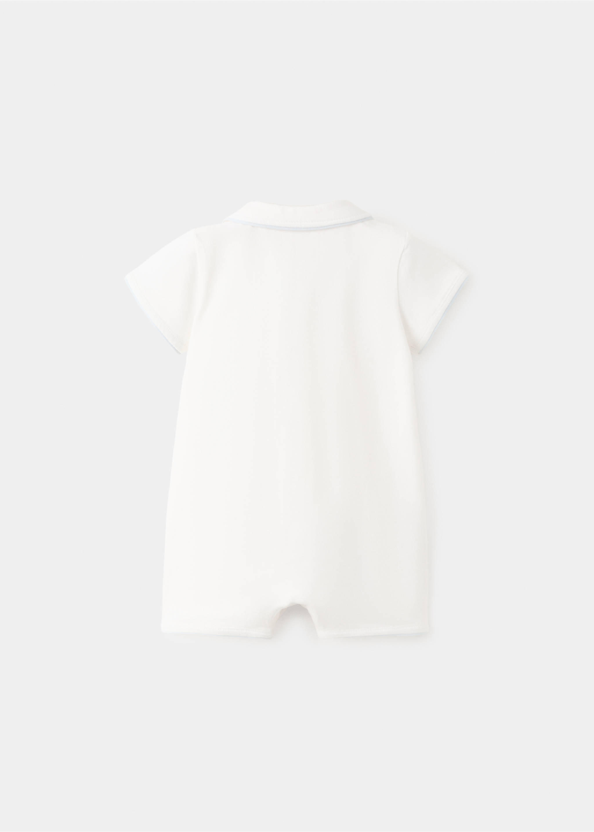 Pijama completo corto - Reverso del artículo, Blanco roto. Ref: 27035954-00.