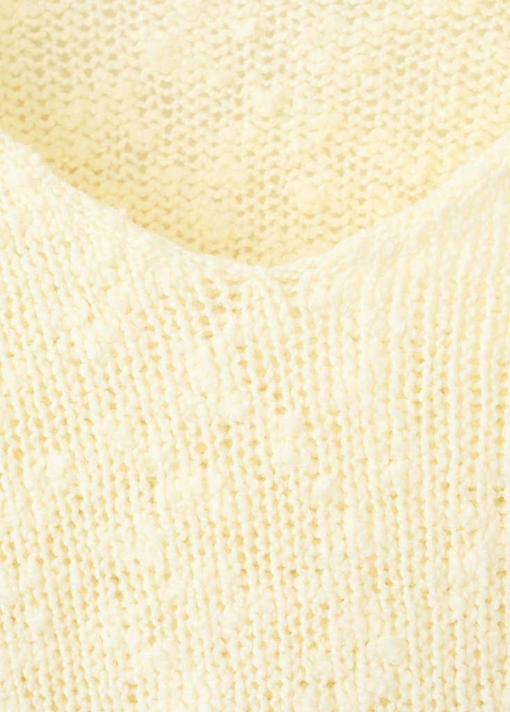 Feinstrick-Pullover — Gelb