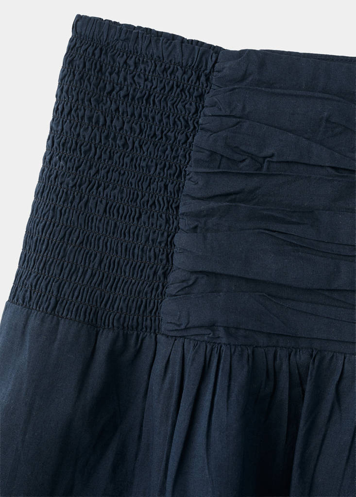 Ruffled short skirt — Navy