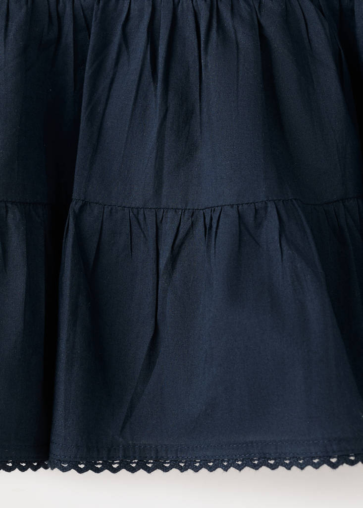Ruffled short skirt — Navy
