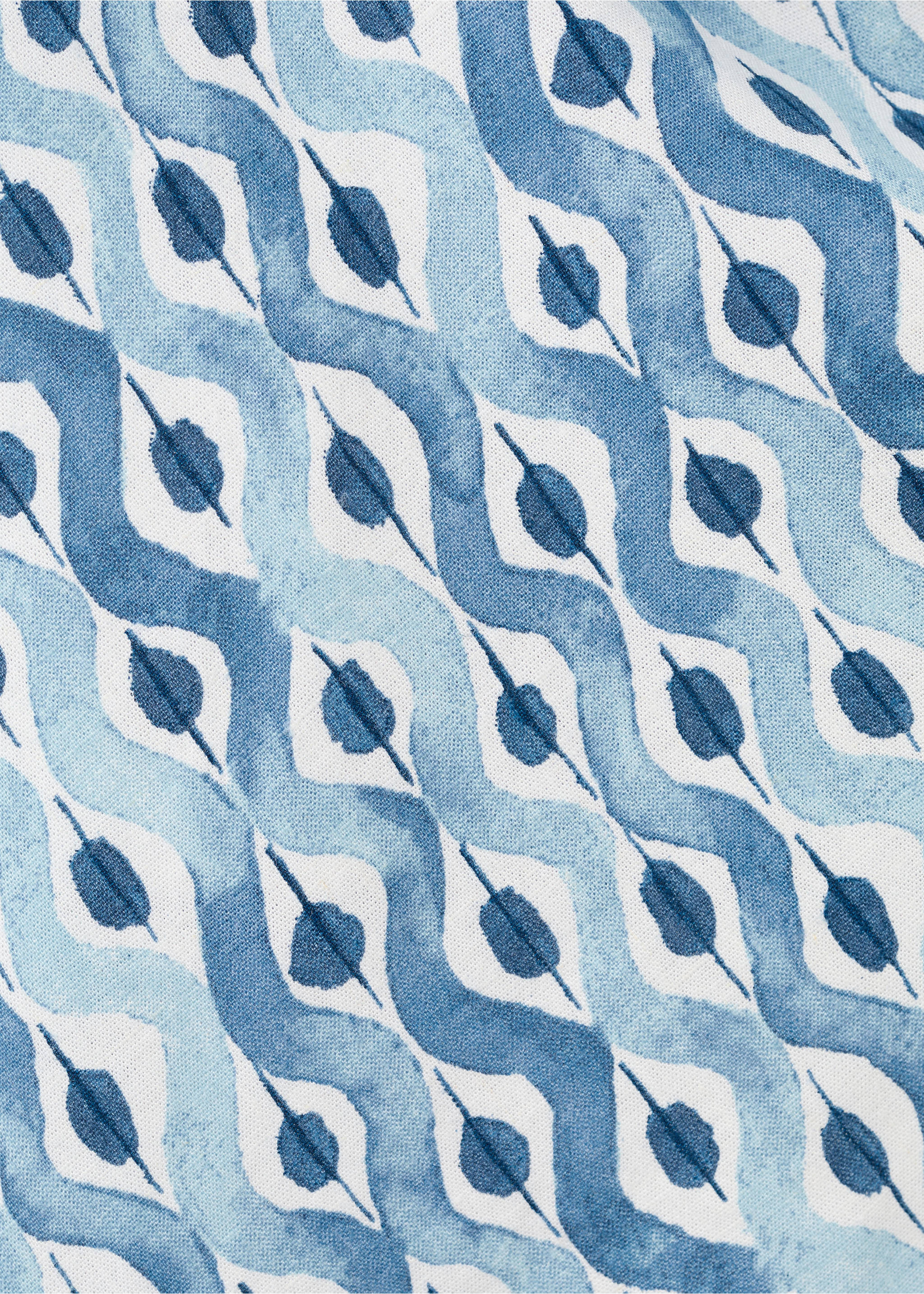 Асимметричный топ с принтом - Деталь изделия 8, Небесно-голубой. Ref: 27035958-00.