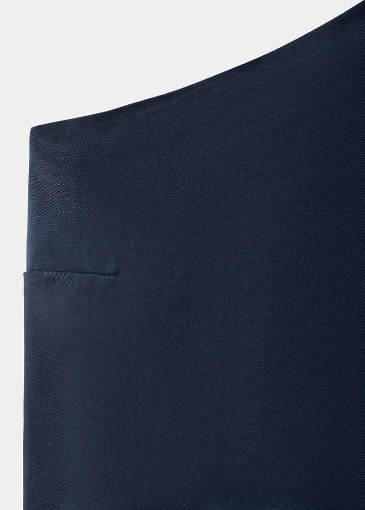 Halter neck tie crop top — Navy