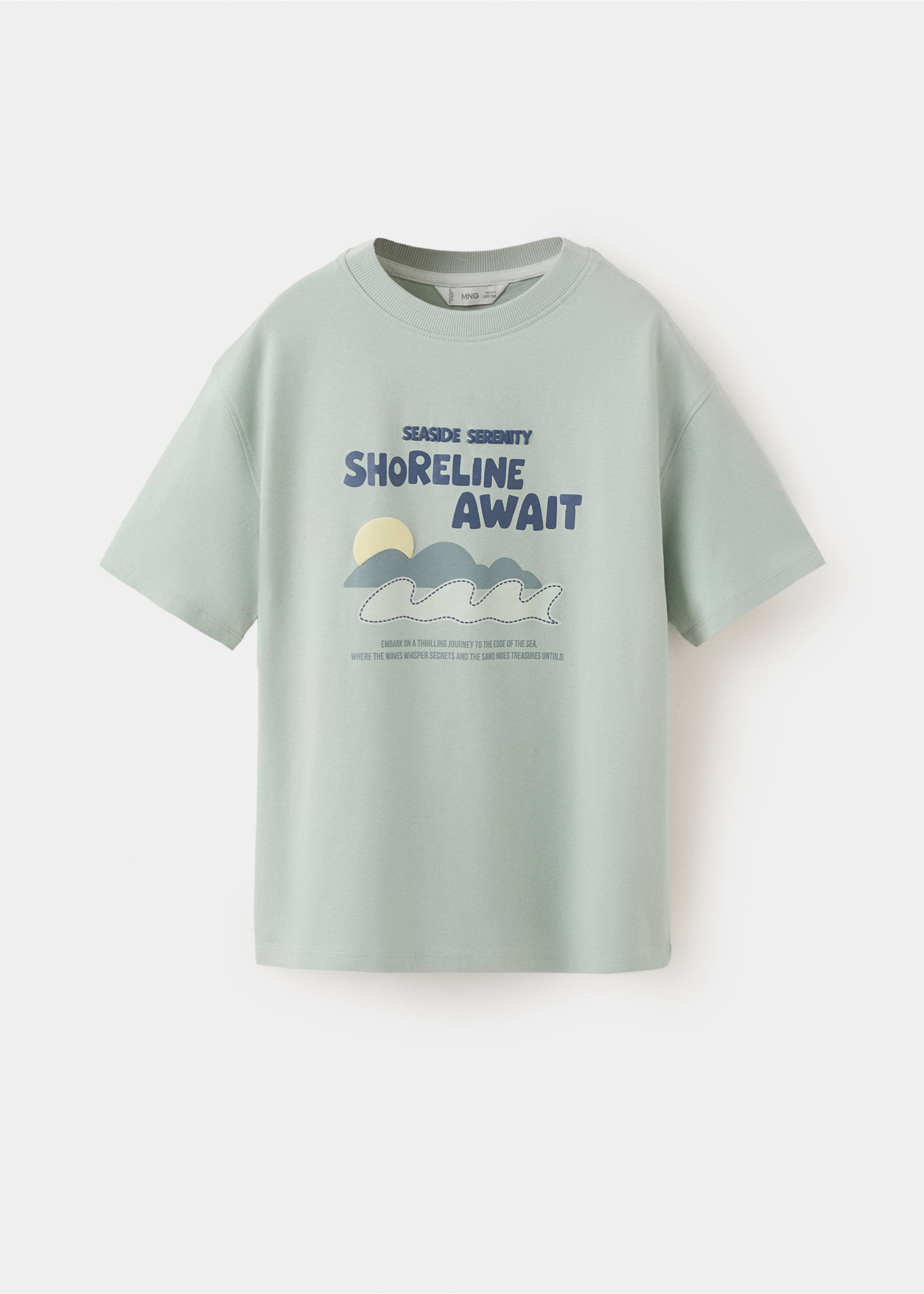 T-shirt en coton imprimé - Article sans modèle, Vert d´eau. Ref: 27035962-00.