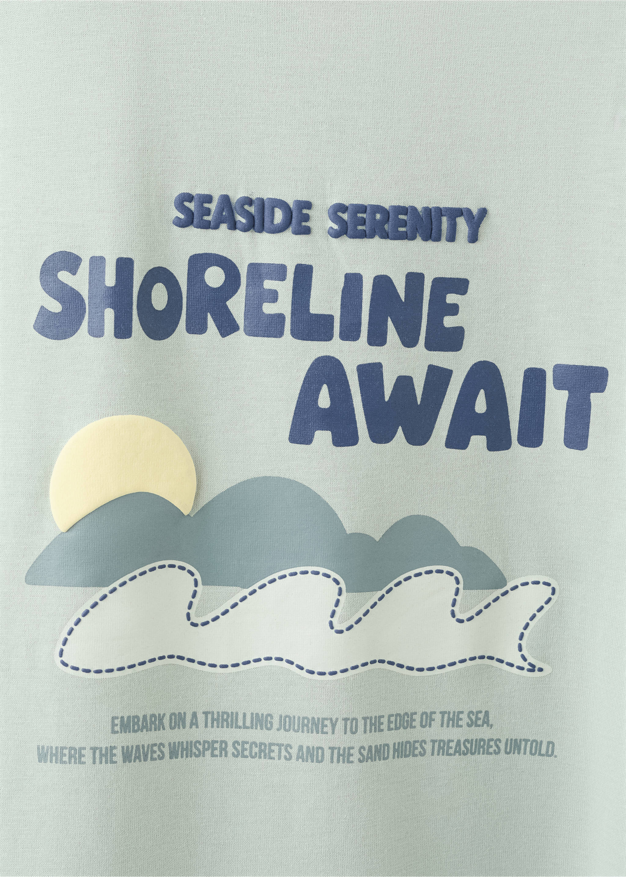 T-shirt en coton imprimé - Détail de l'article 8, Vert d´eau. Ref: 27035962-00.