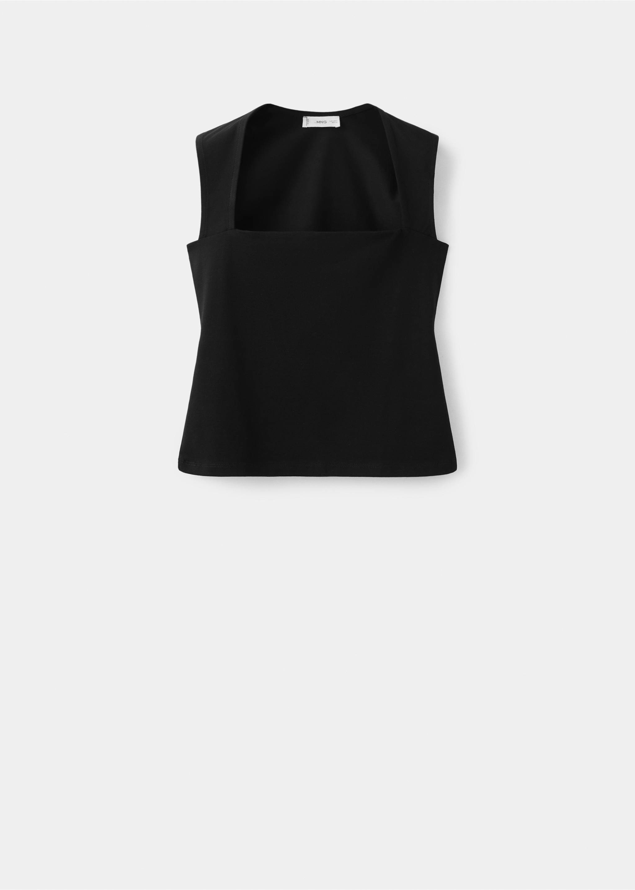 Fitted top with wide straps - Article without model, Black. Ref: 27035963-00.