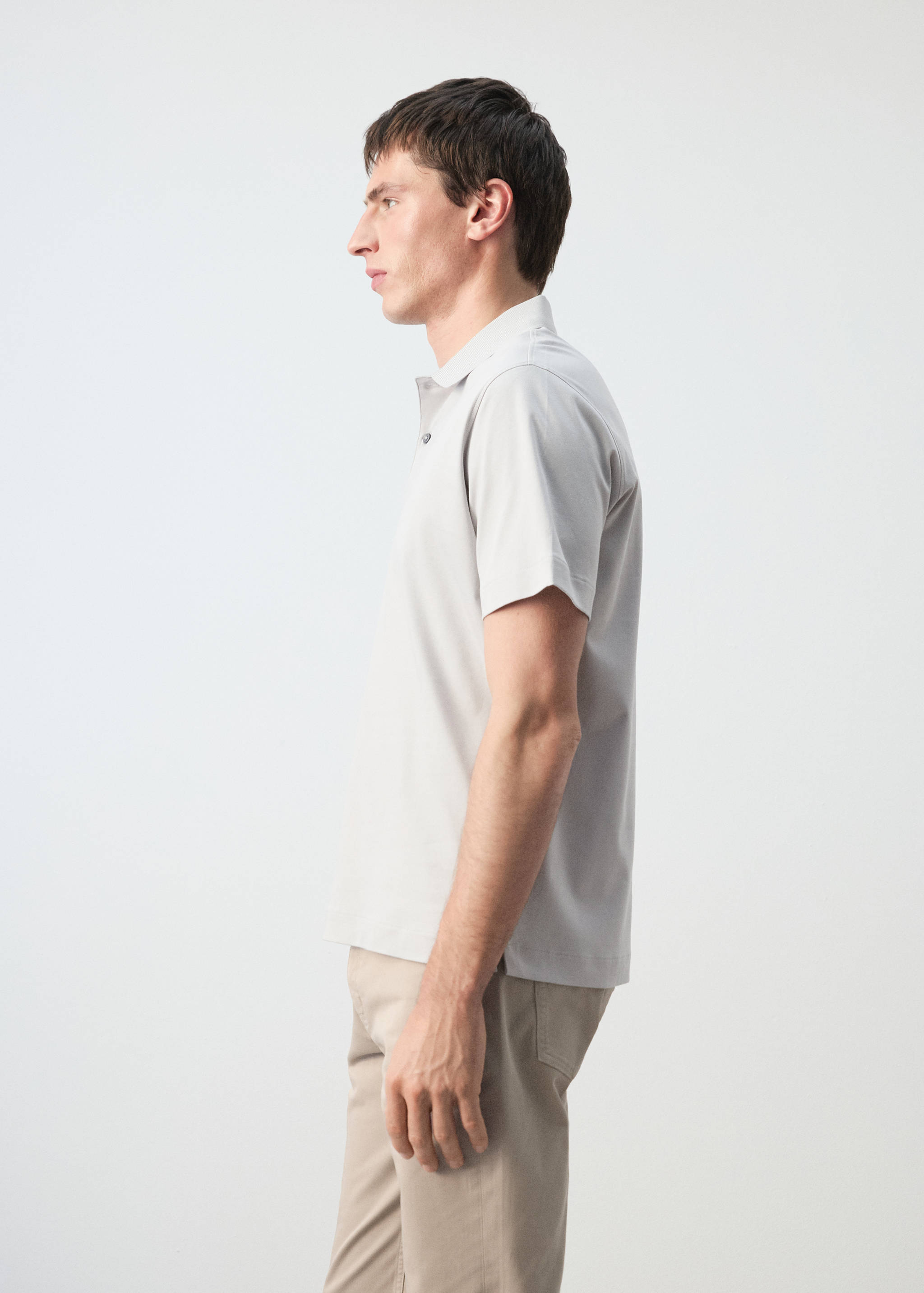 100% cotton fine-knit polo shirt - Details of the article 2