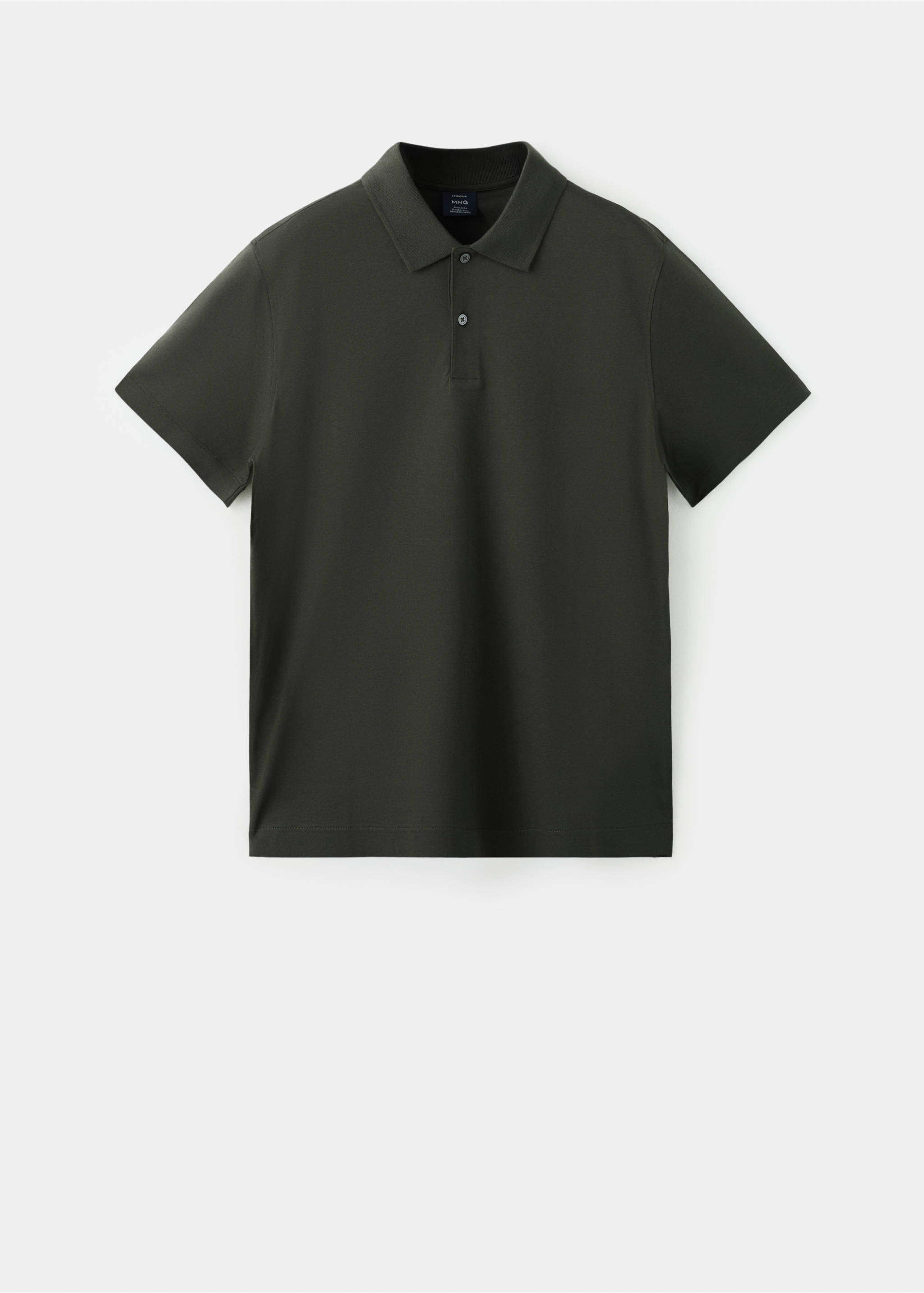 100% cotton fine-knit polo shirt - Article without model, Chocolate. Ref: 27035964-00.