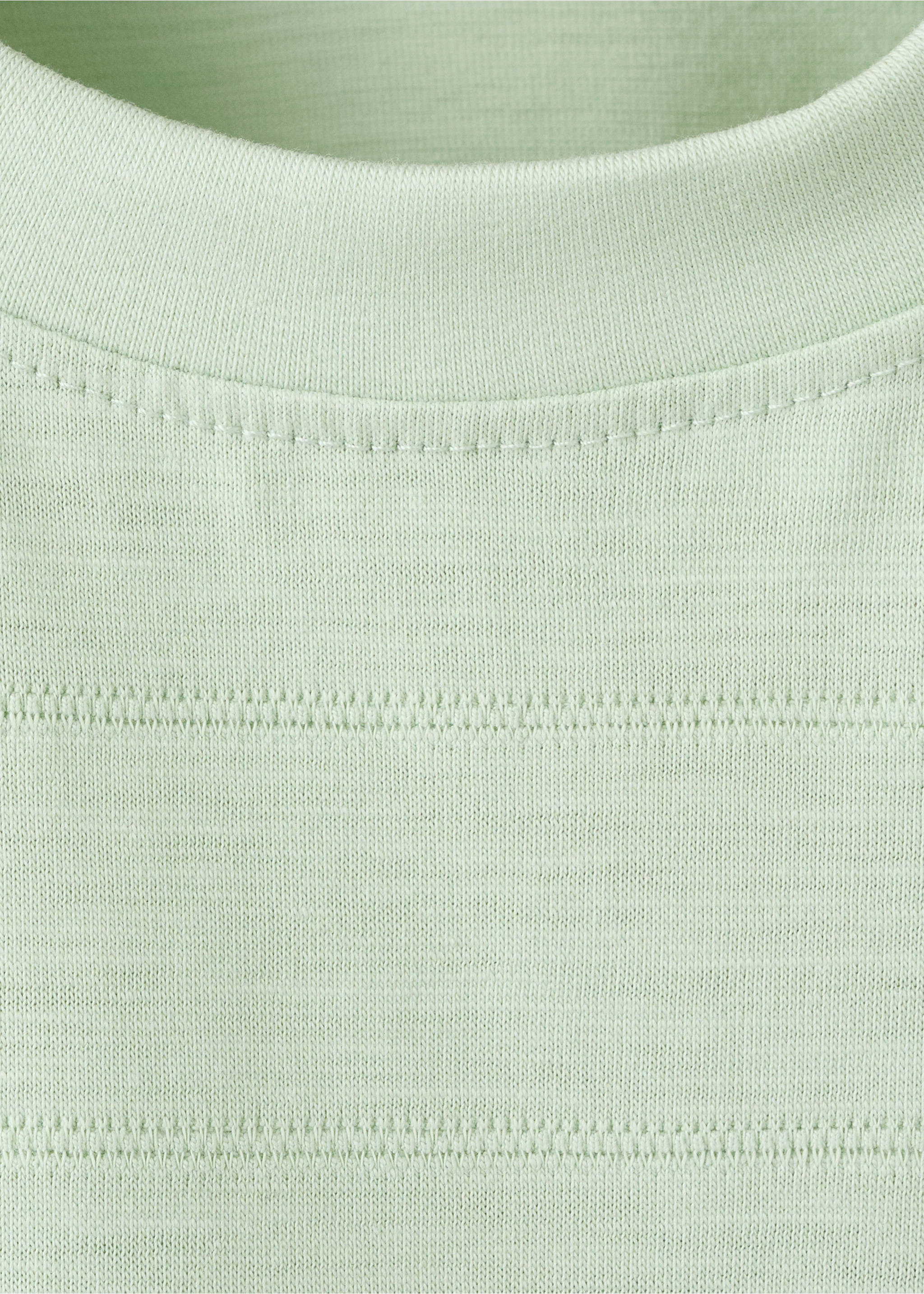 Cotton T-shirt - Details of the article 8, Aqua Green. Ref: 27035966-00.