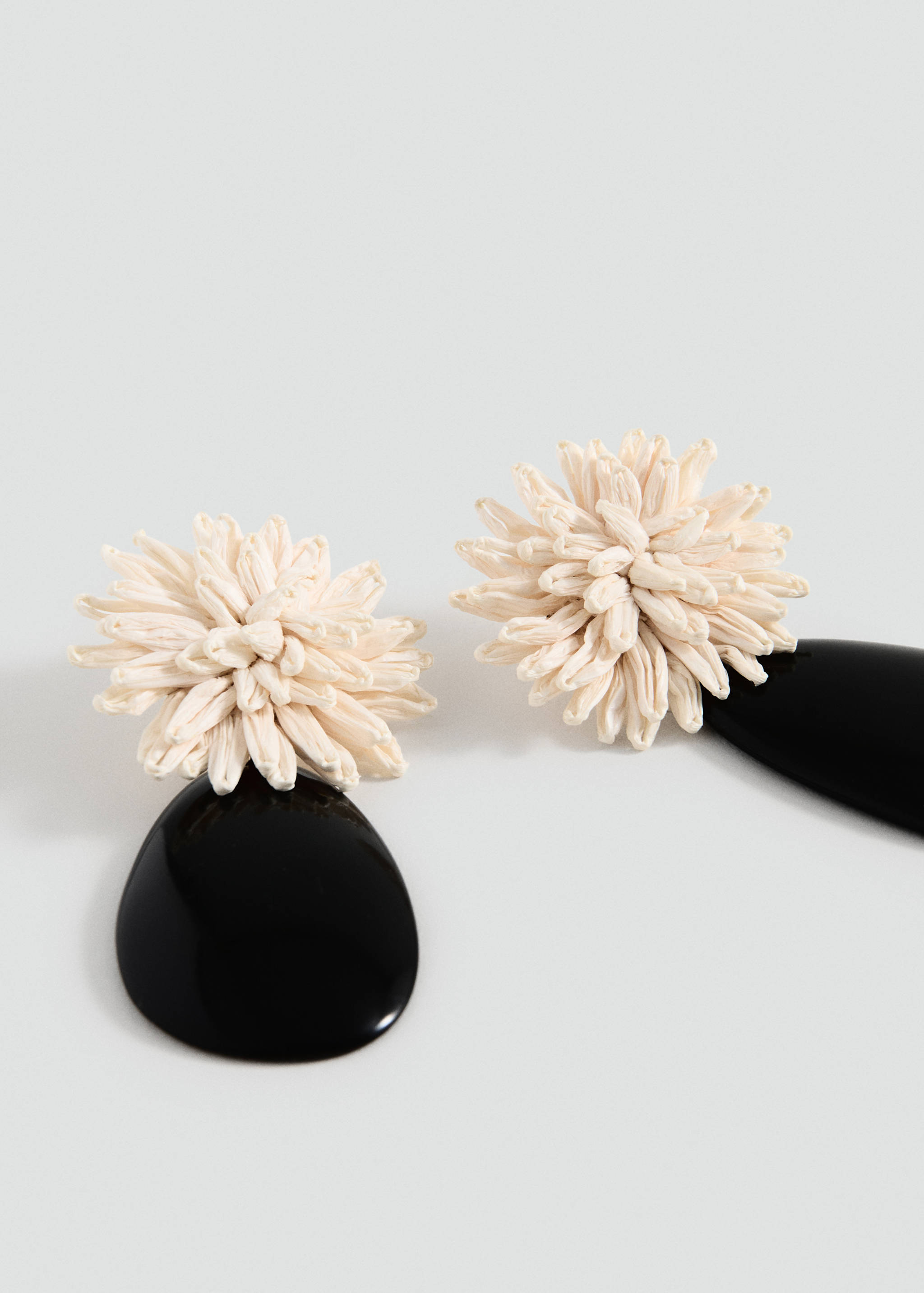 Resin flower earrings - Medium plane