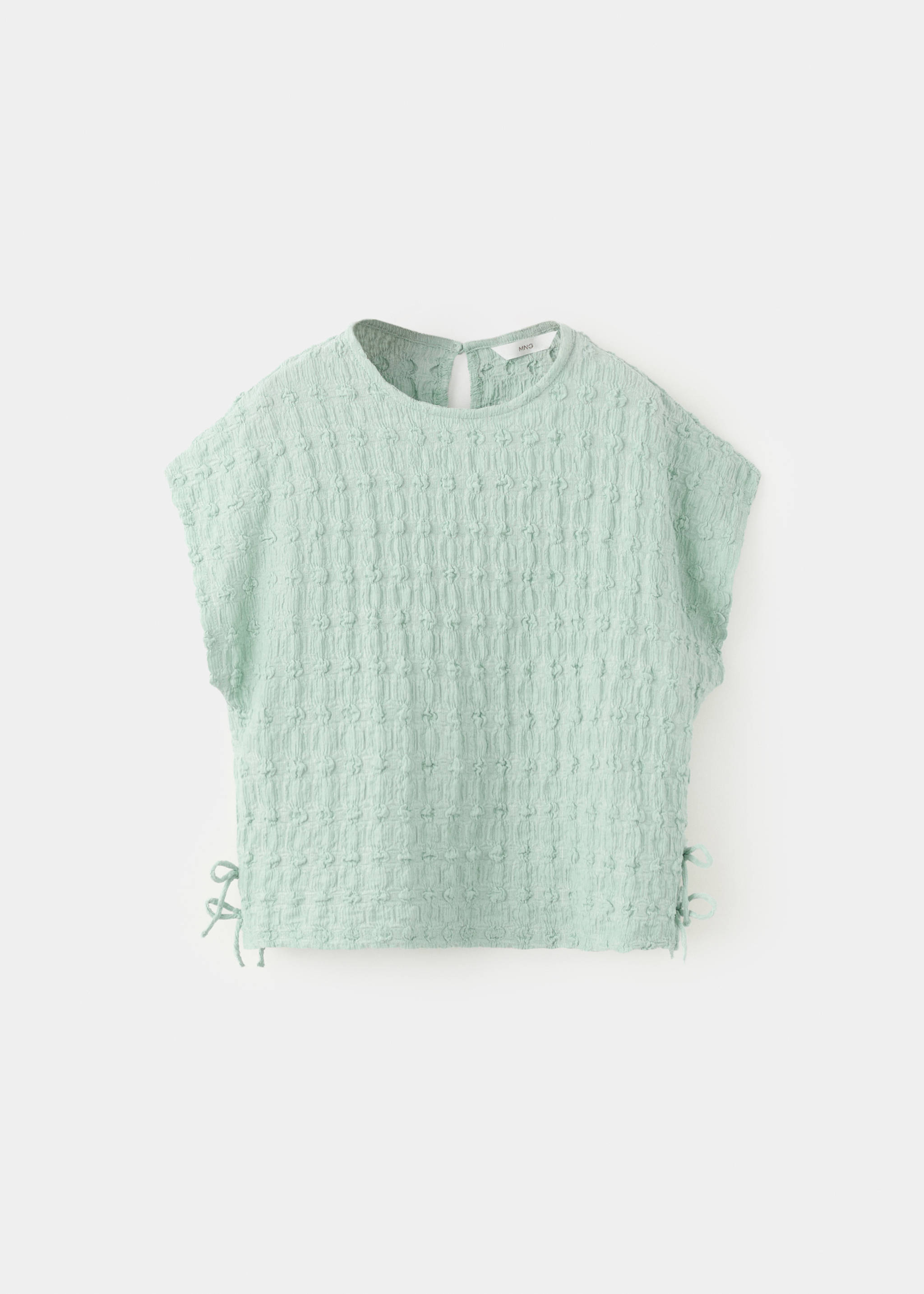 Bow textured T-shirt - Article without model