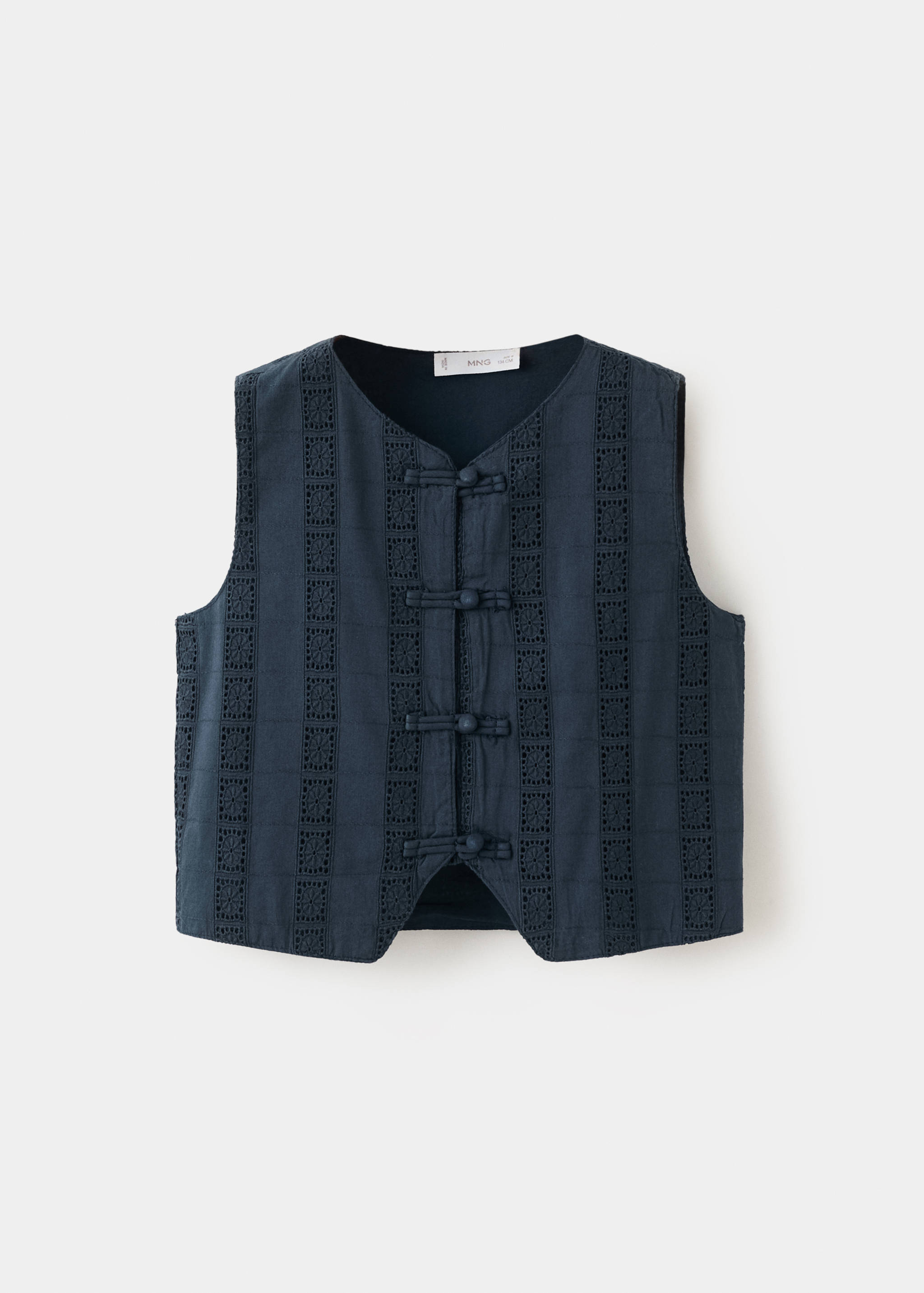 Embroidered detail gilet - Article without model