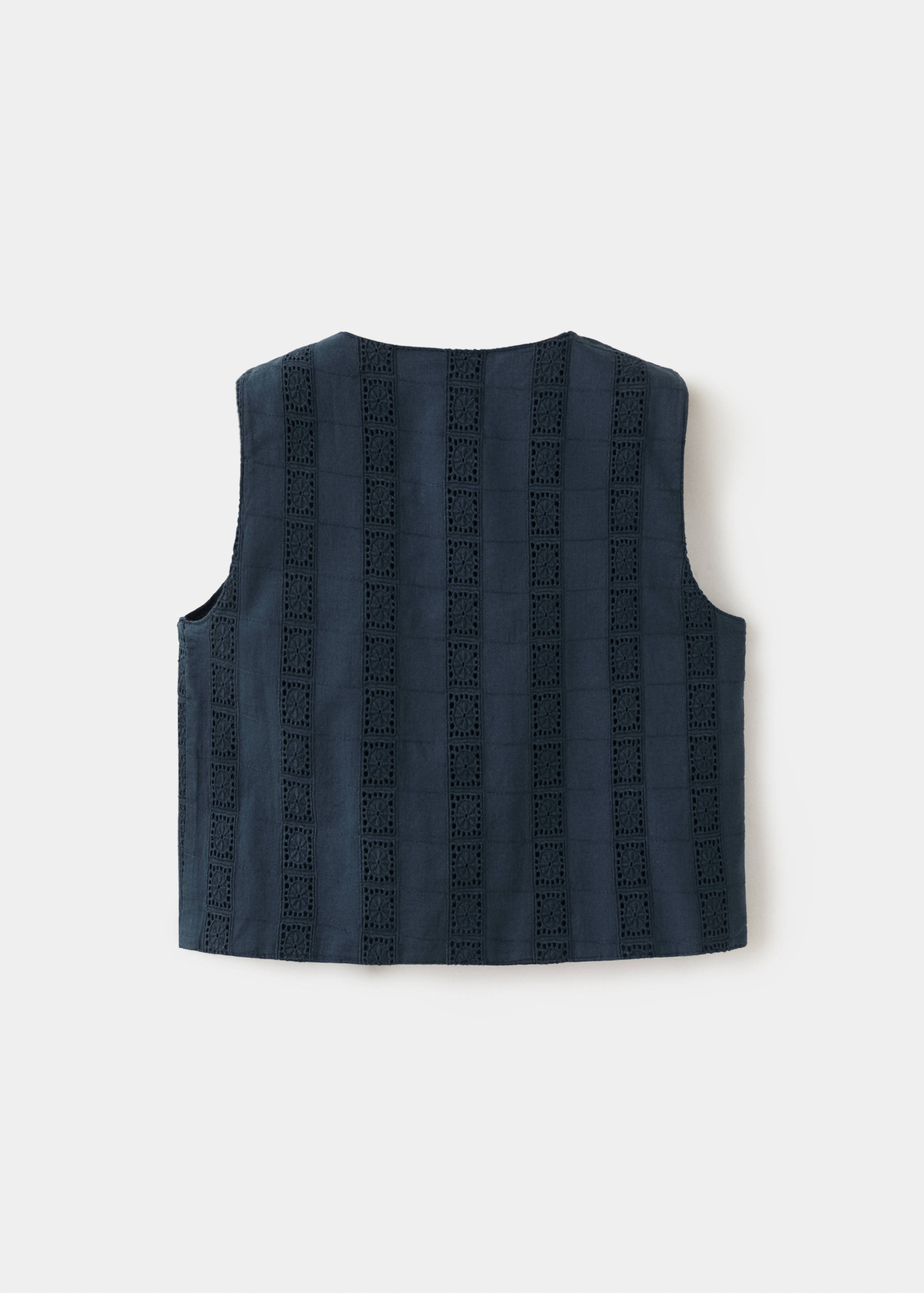 Embroidered detail gilet - Reverse of the article