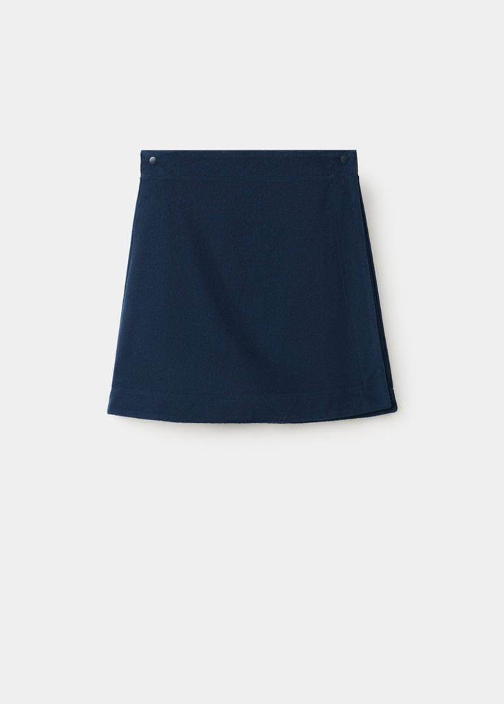 Terry cotton skirt — Blue