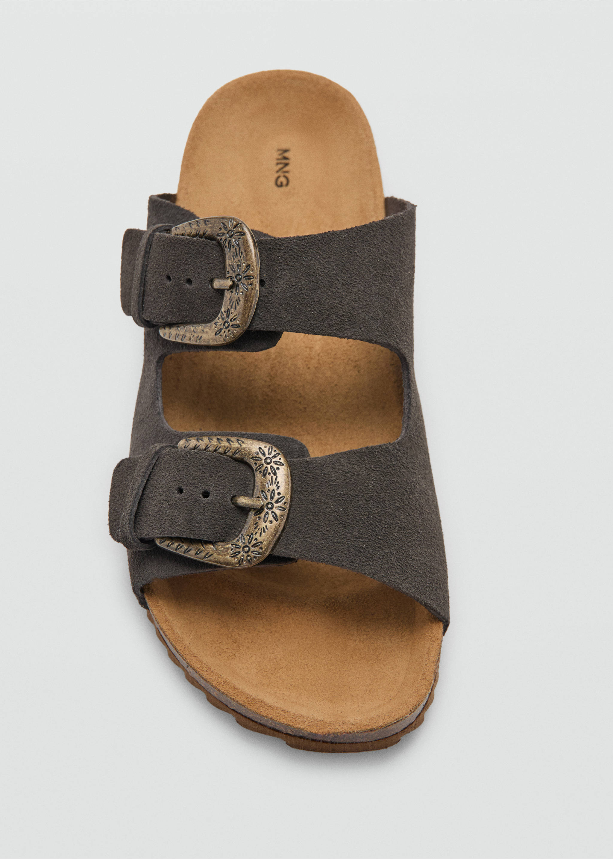 Sandàlies pell sivelles - Detall de l'article 3, Gris. Ref: 27035973-00.