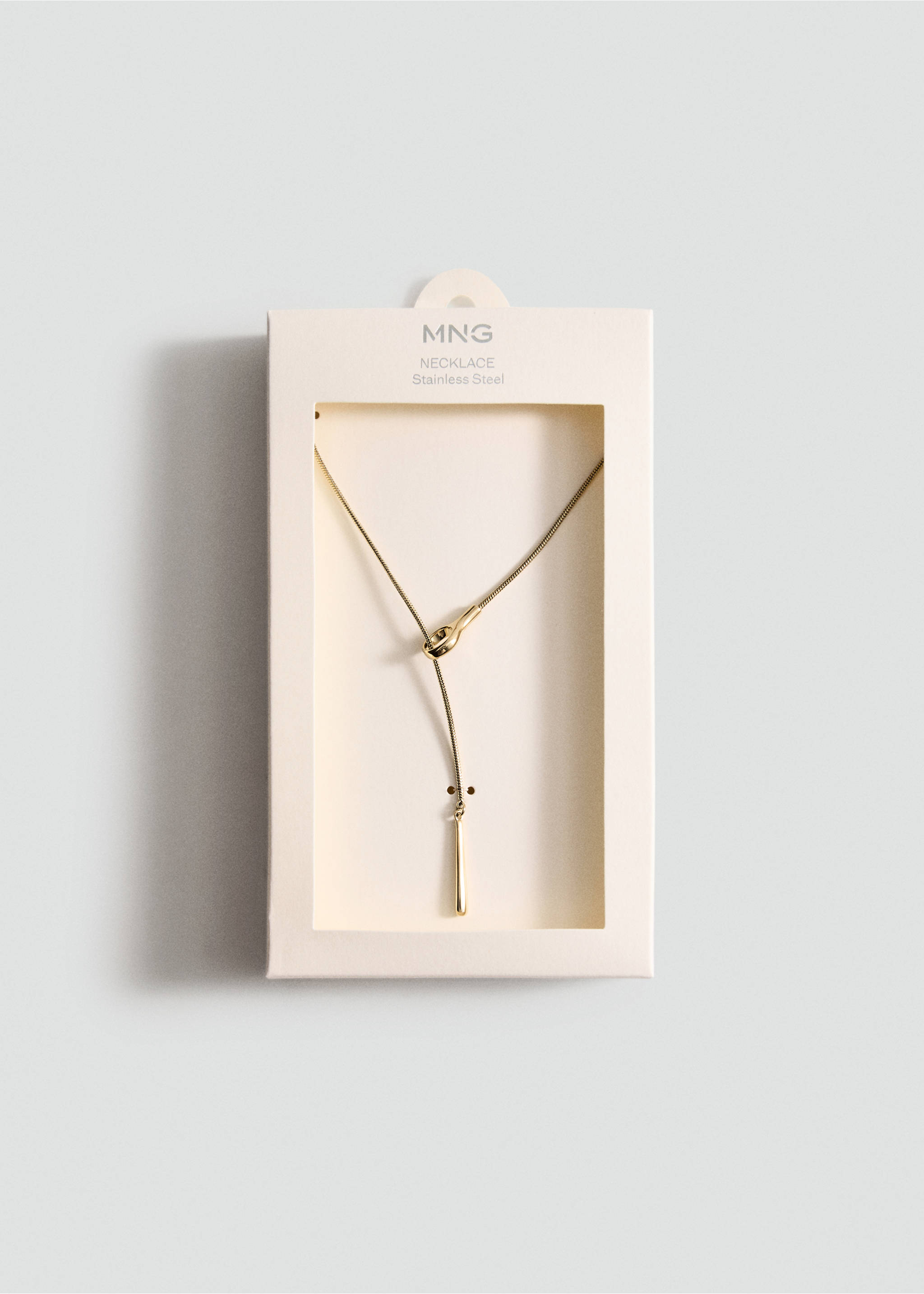 Stainless steel pendant necklace - Details of the article 1, Gold. Ref: 27035976-00.