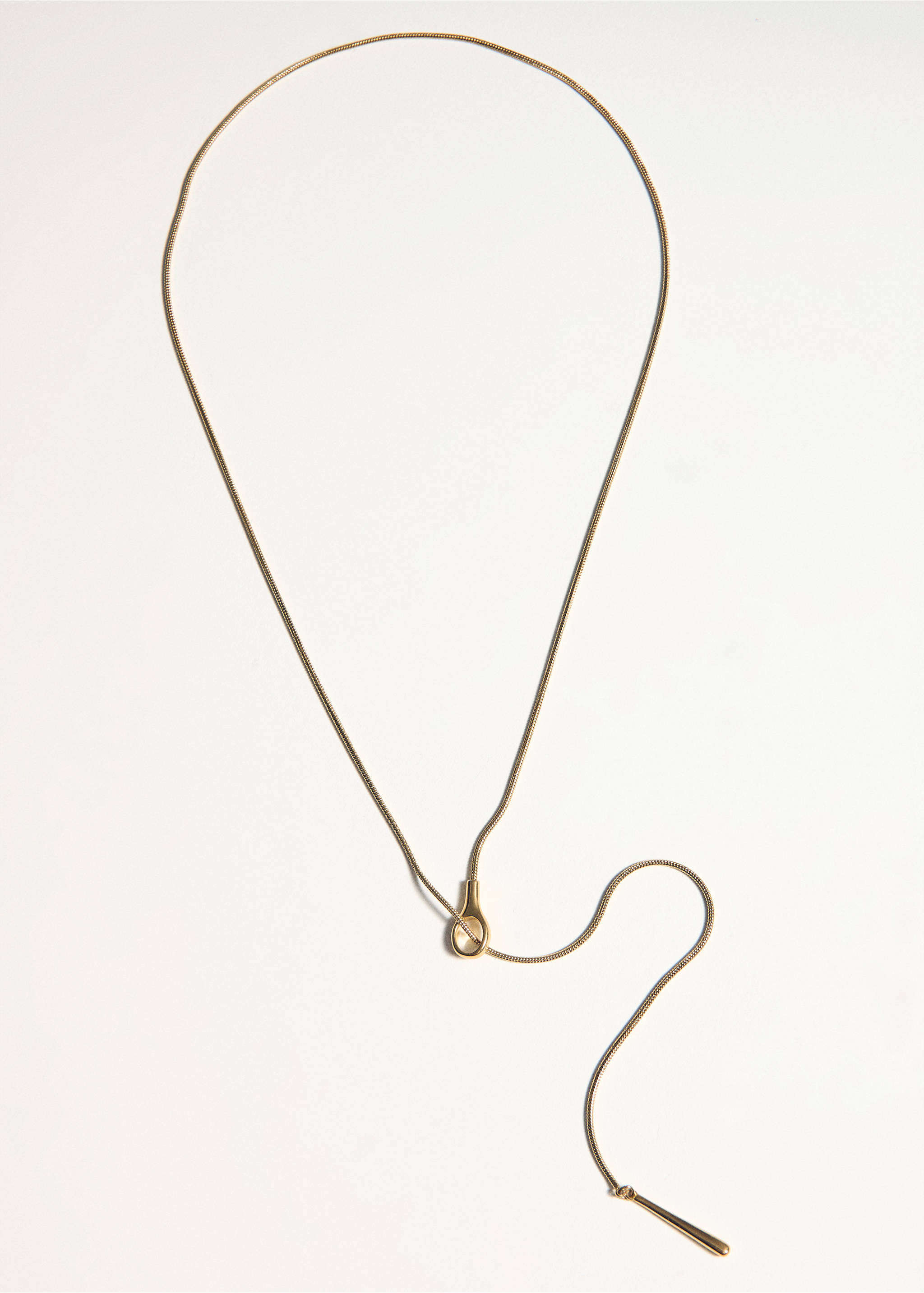 Stainless steel pendant necklace - Details of the article 5, Gold. Ref: 27035976-00.