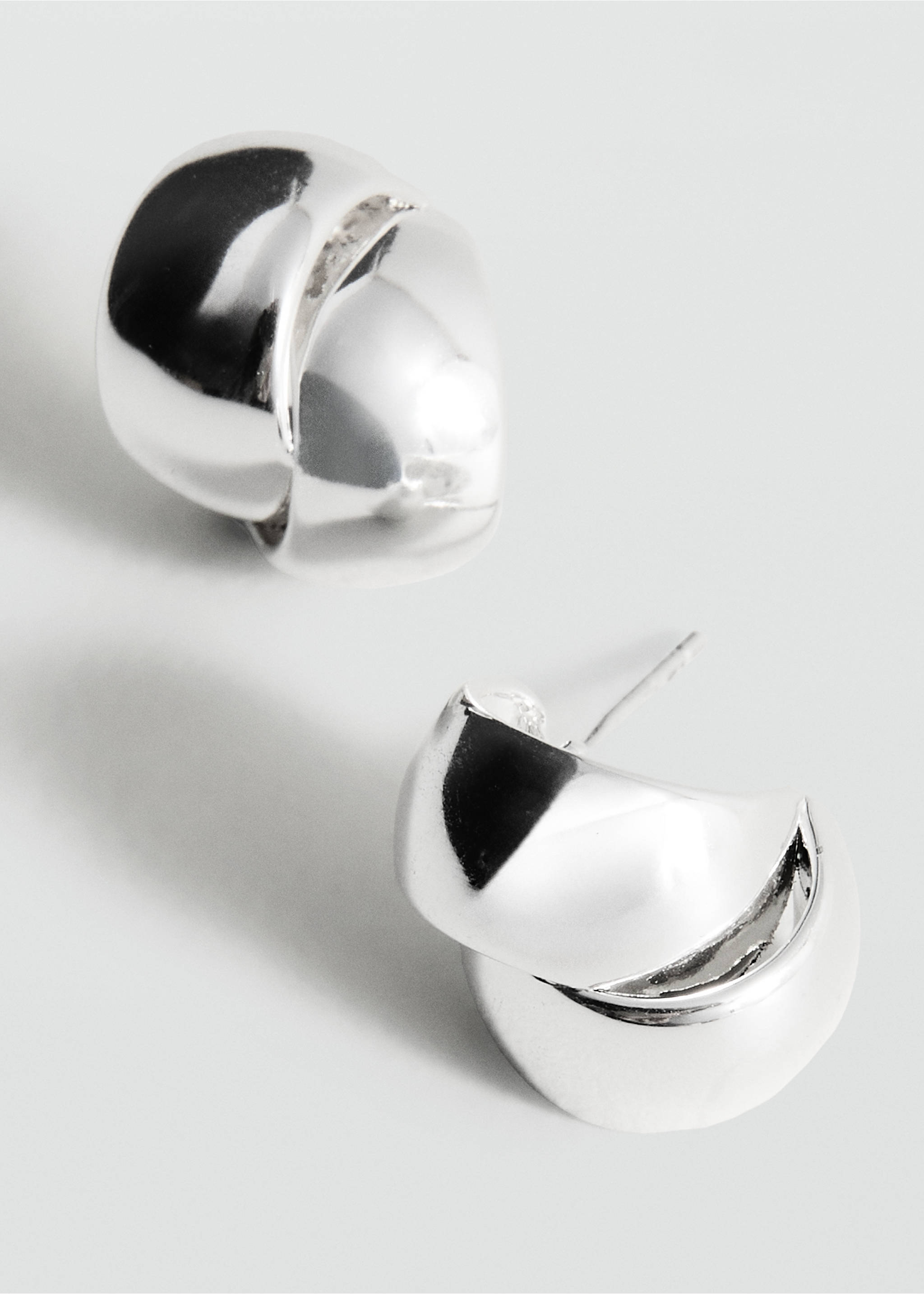 Geometric stainless steel earrings - Medium plane, Silver. Ref: 27035977-00.
