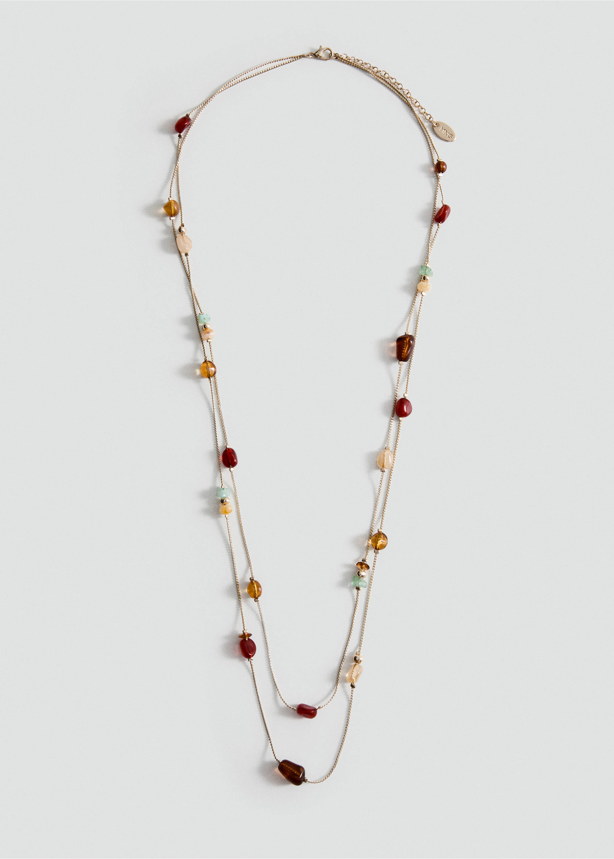 Mixed bead necklace - Article without model, Gold. Ref: 27035980-00.