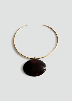 Rigid collar with circular beading — Gold 2