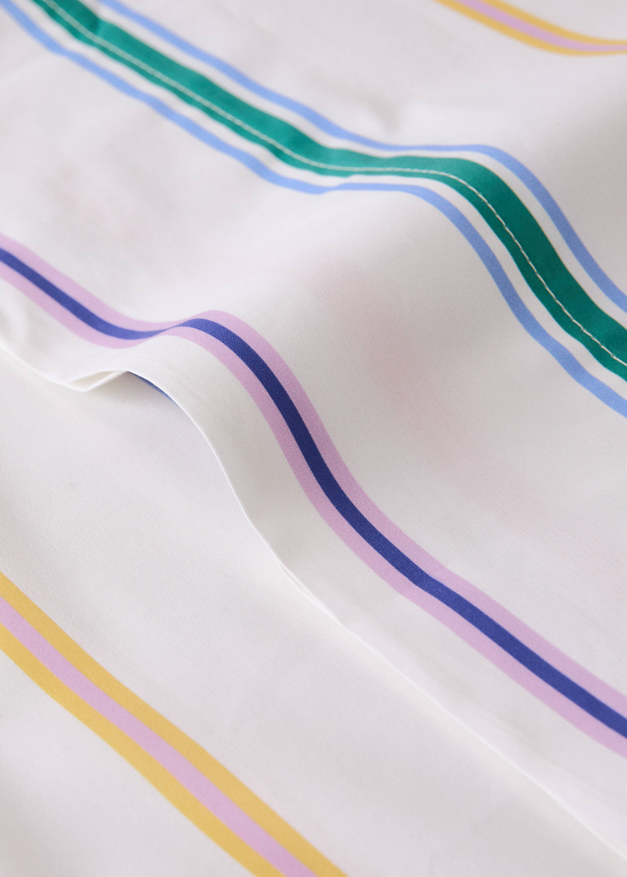 Funda almohada algodón percal rayas multicolor 45x110 cm - Detalle del artículo 1