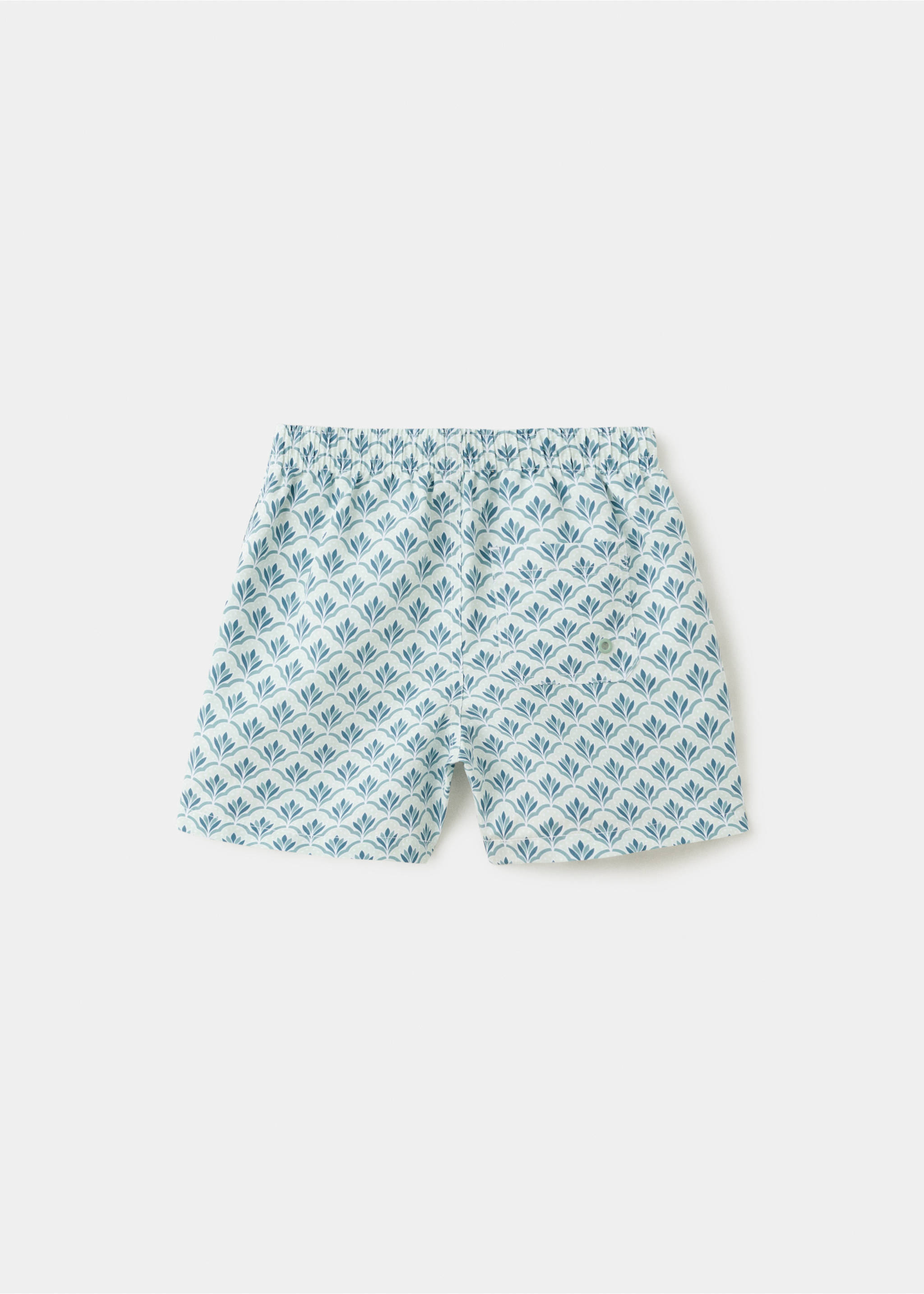 Floral print swimsuit - Reverse of the article, Aqua Green. Ref: 27035984-00.