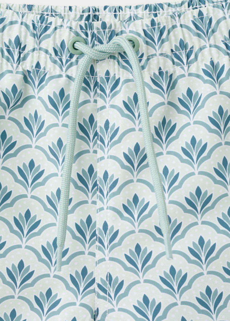Floral print swimsuit — Aqua Green