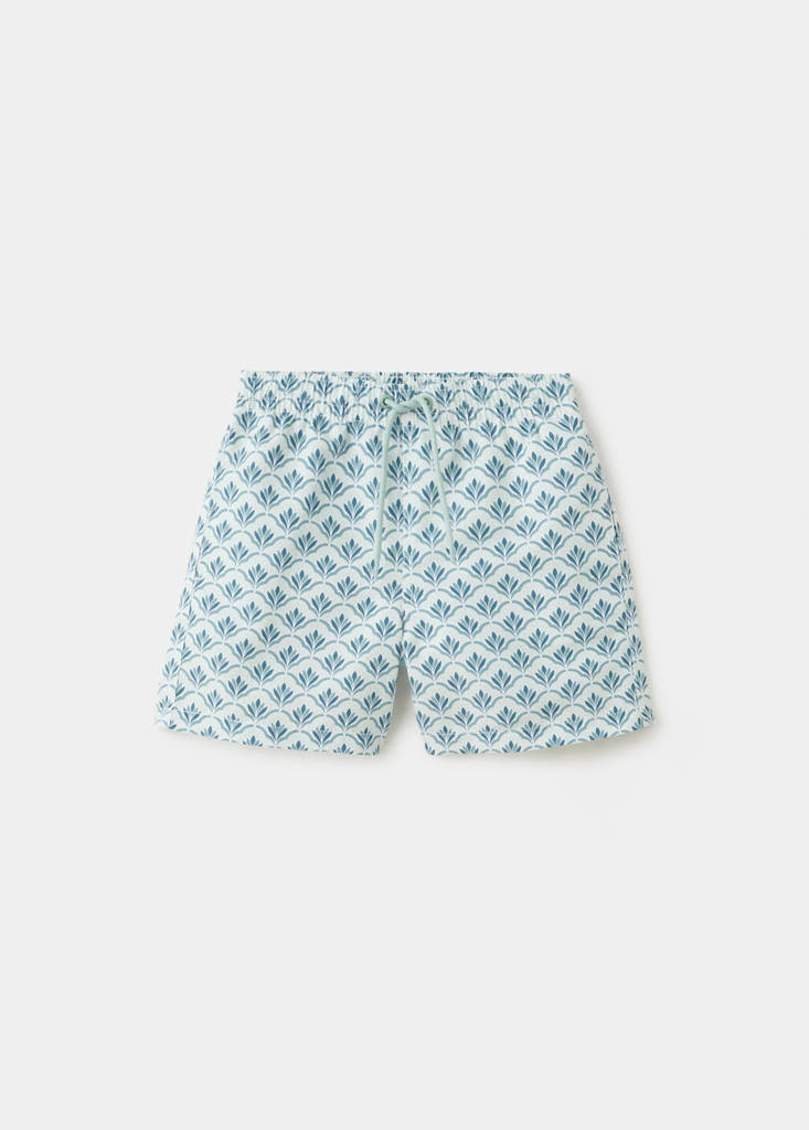 Floral print swimsuit — Aqua Green