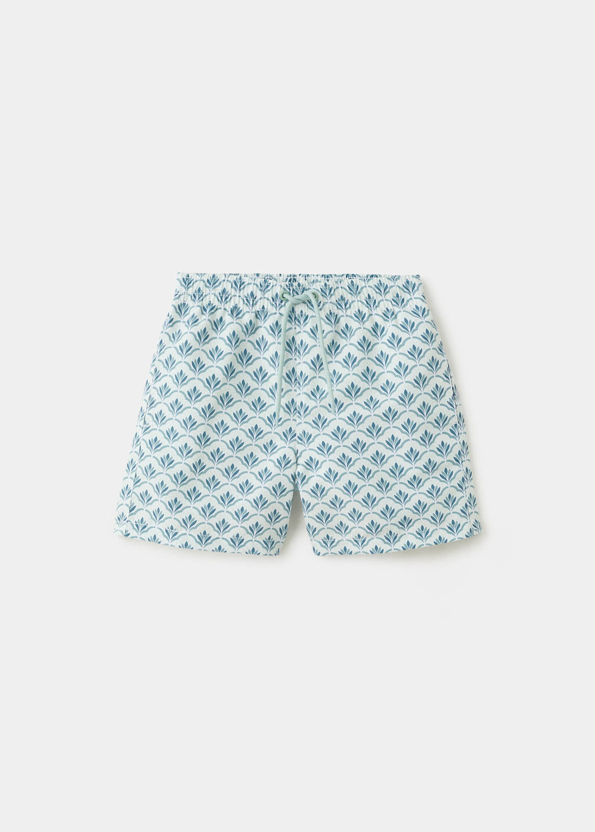 Floral print swimsuit — Aqua Green