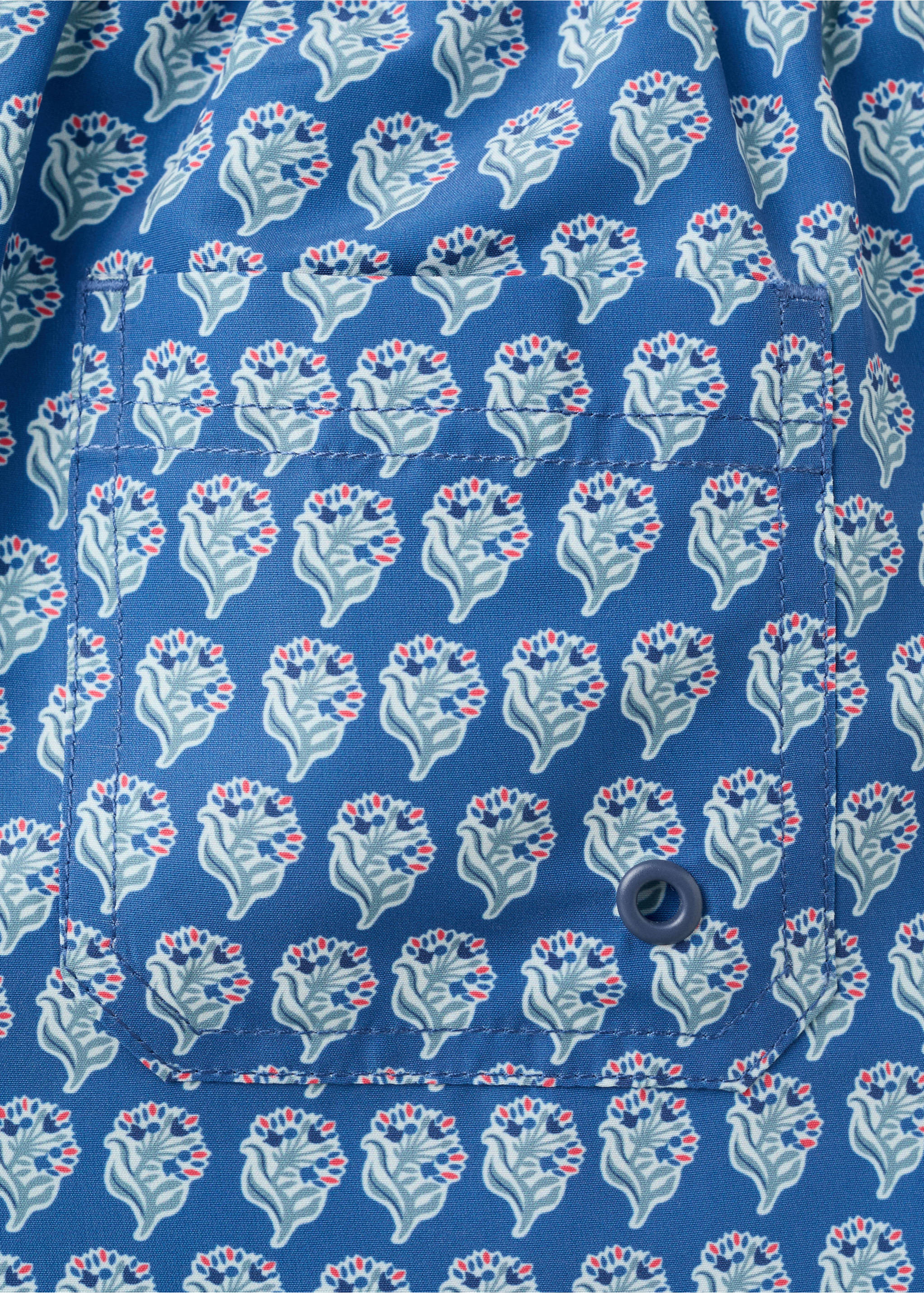 Bañador estampado floral - Detalle del artículo 0, Azul marino. Ref: 27035985-00.