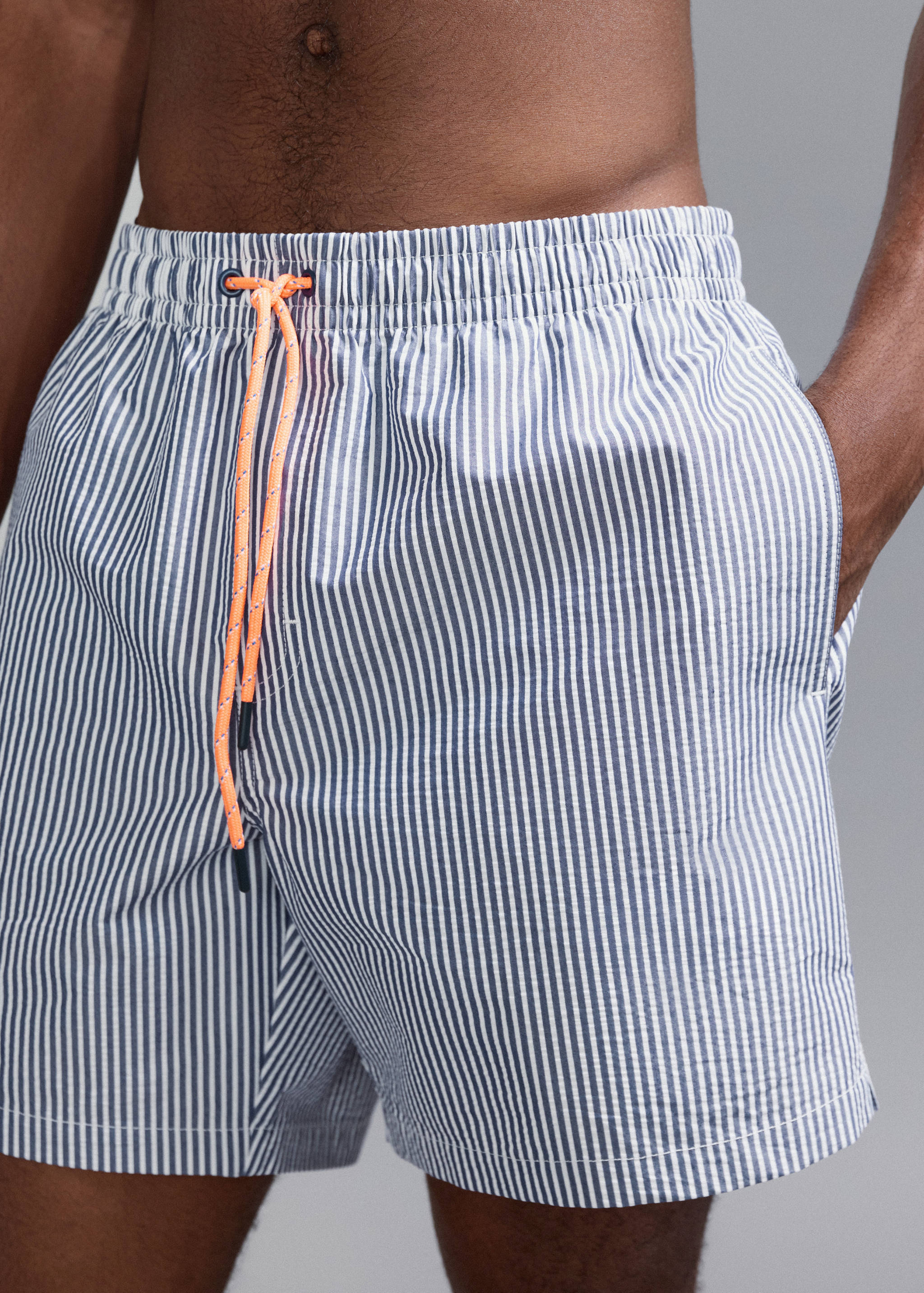 Seersucker striped swimsuit - Details of the article 6