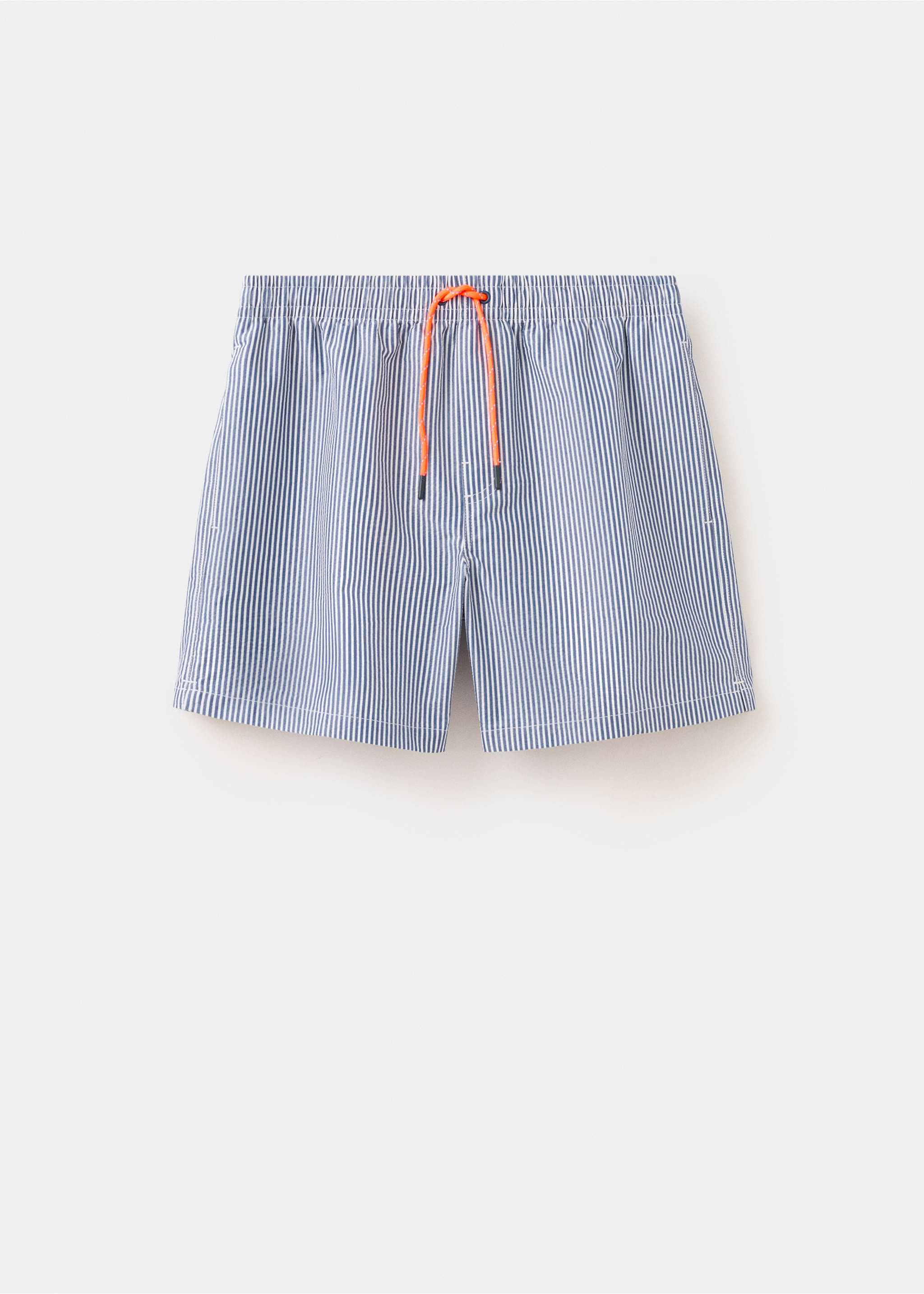 Seersucker striped swimsuit - Article without model, Navy. Ref: 27035987-00.