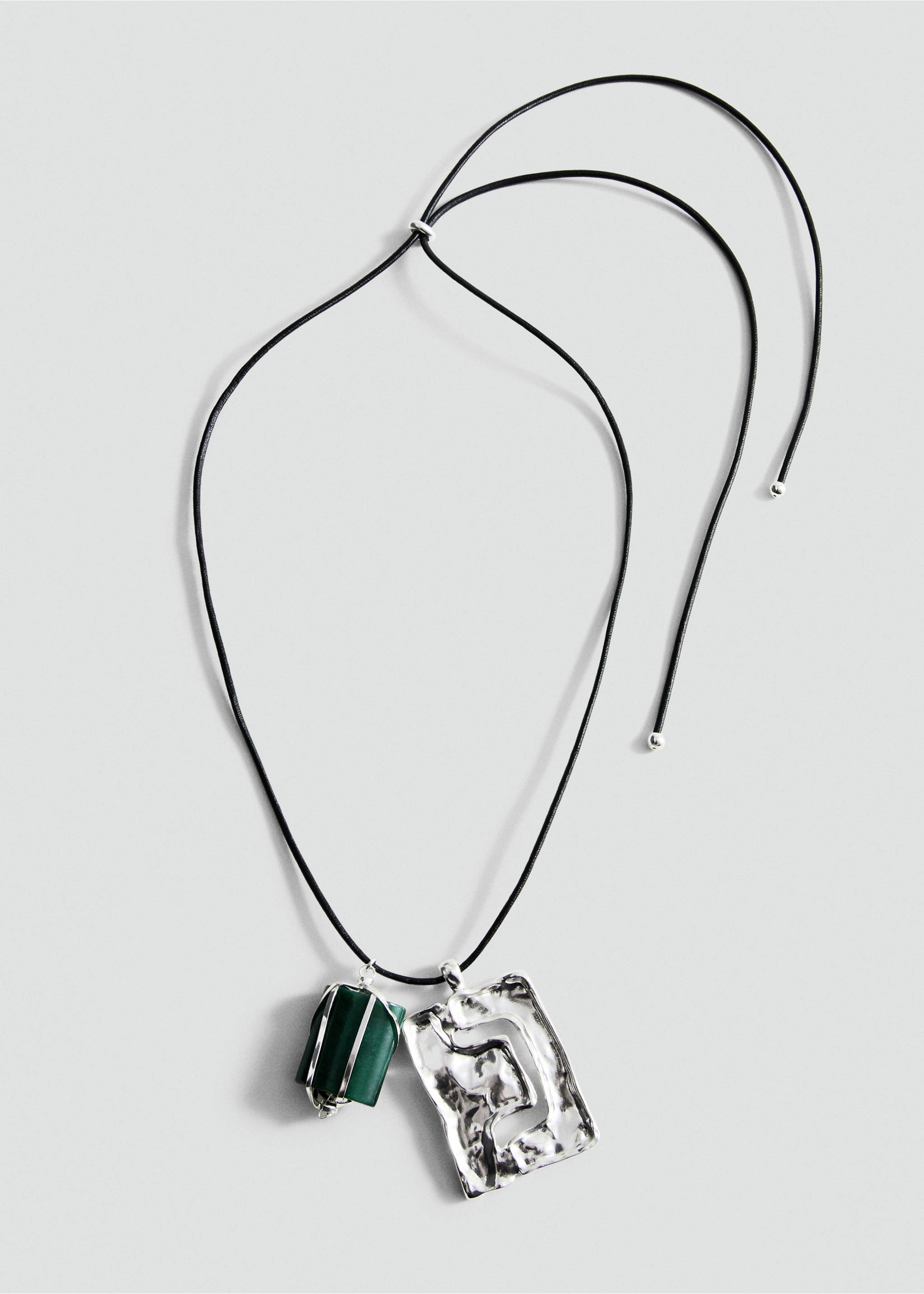 Semi-precious stone combination necklace - Article without model, Silver. Ref: 27035989-00.