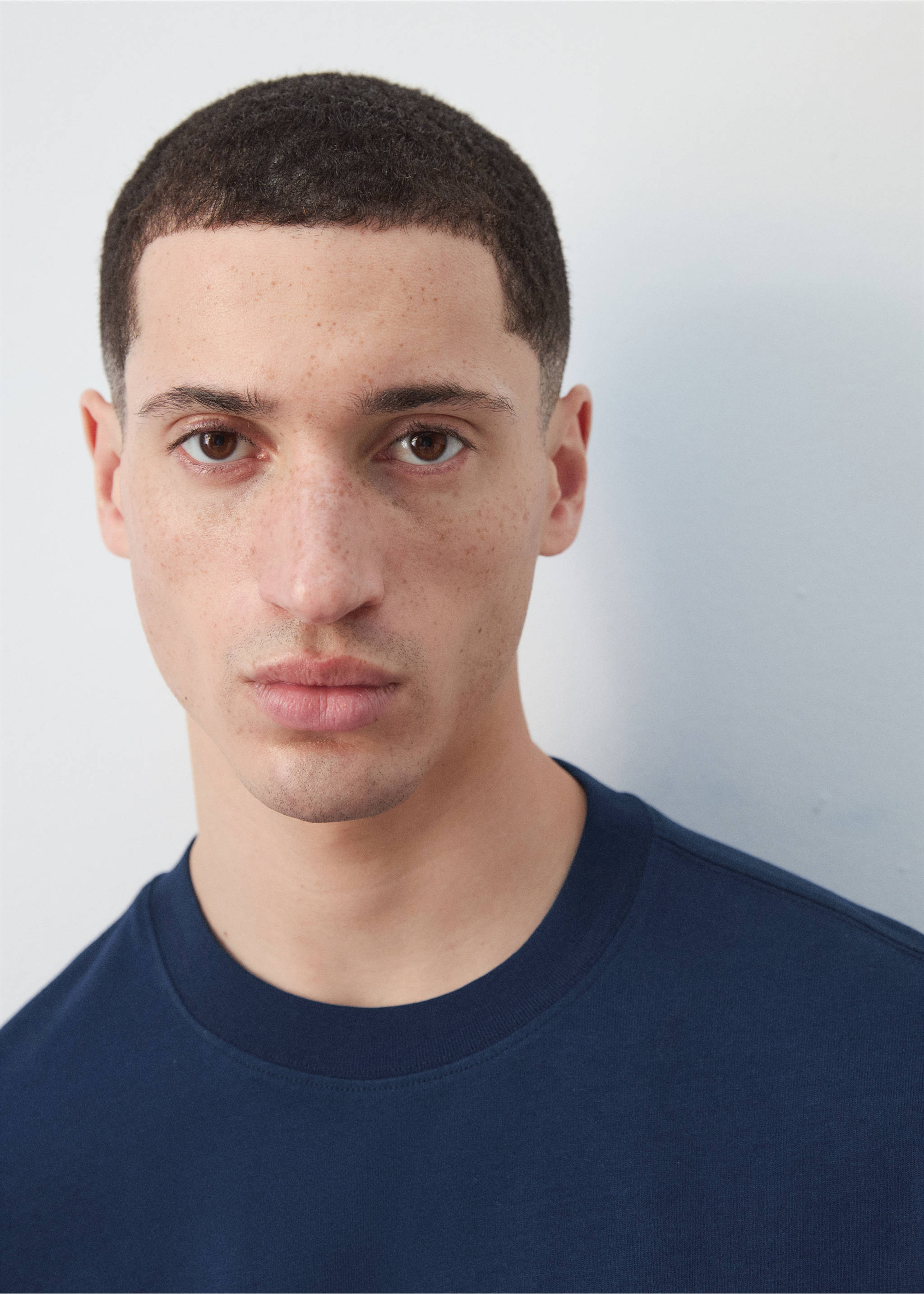 Camiseta 100% algodón estampado texto - Detalle del artículo 1, Azul tinta. Ref: 27035991-00.