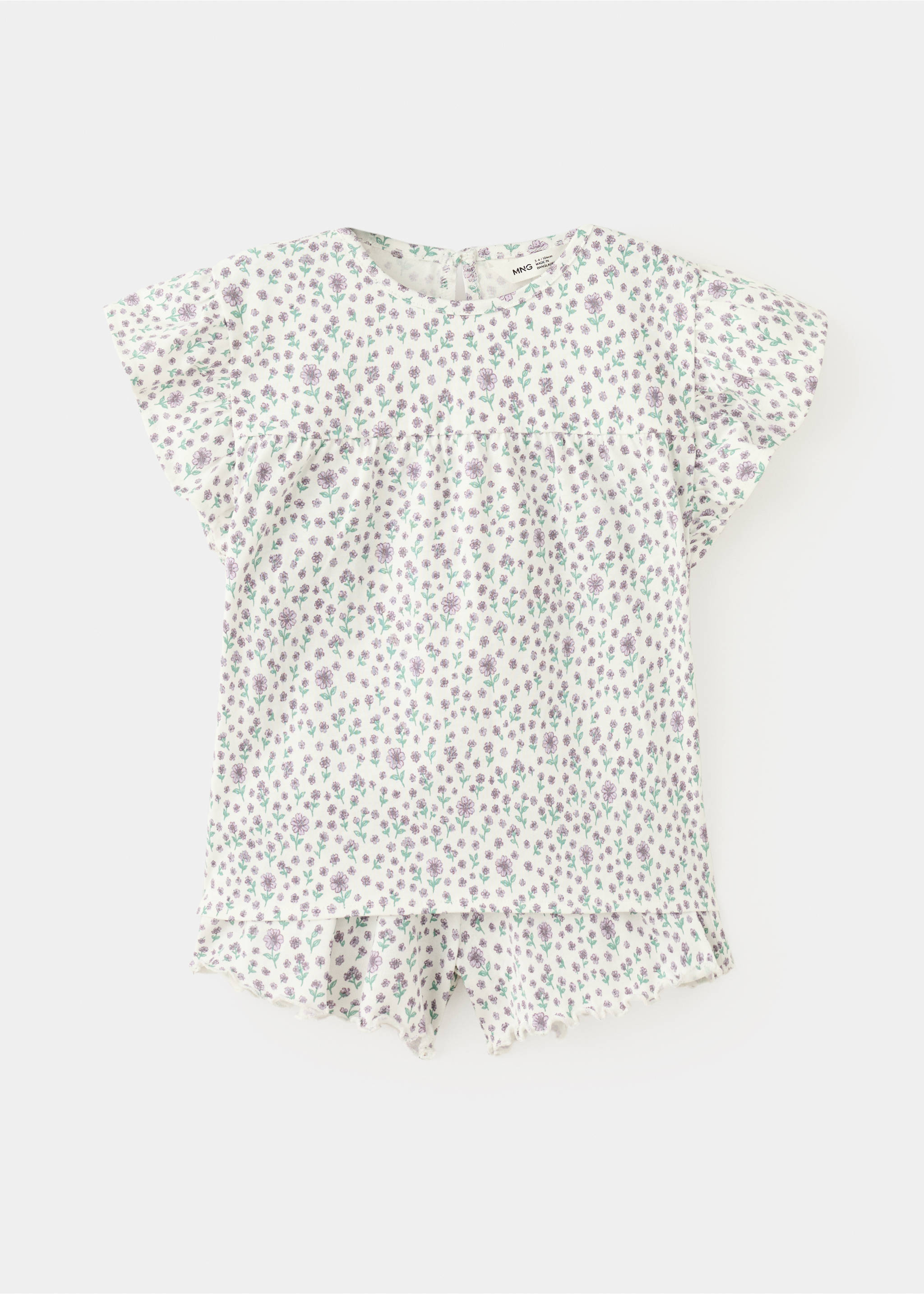 Pijama corto estampado floral - Artículo sin modelo, Blanco roto. Ref: 27035992-00.