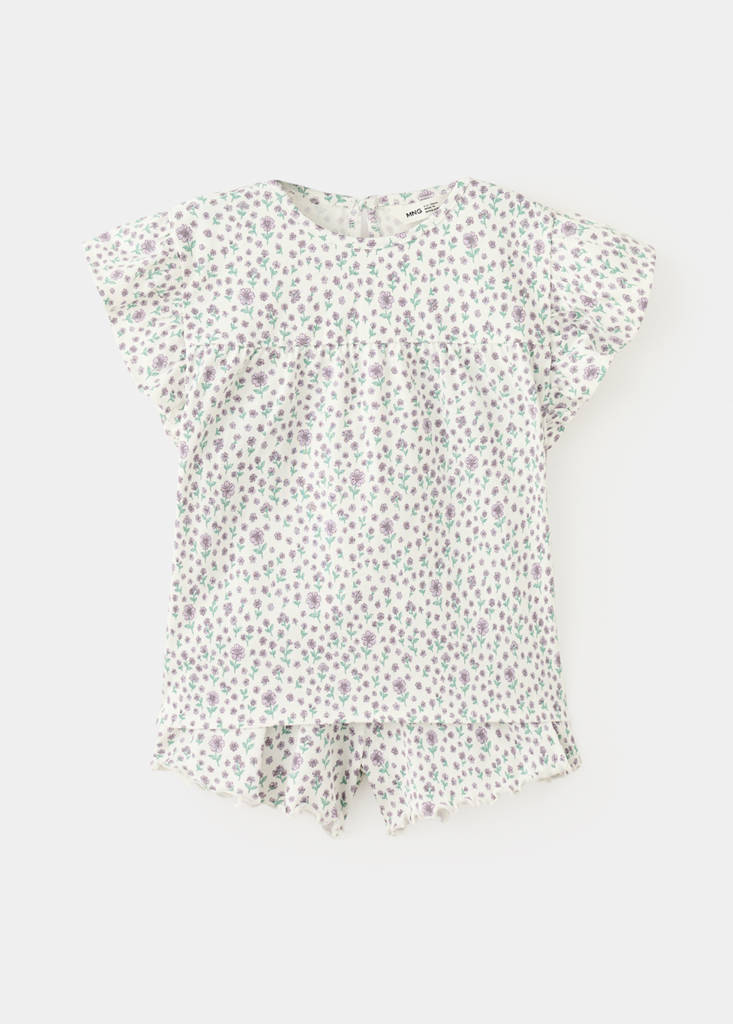 Pijama corto estampado floral