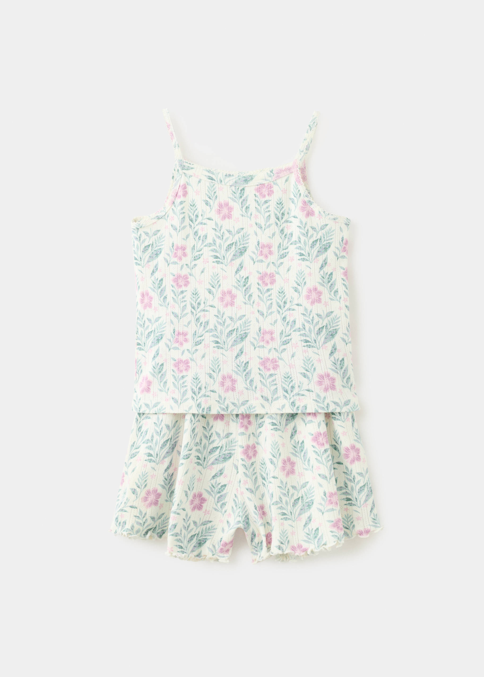 Kort blommig pyjamas - Artikelns baksida