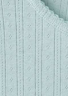 Short ribbed pyjama — Aqua Green 10