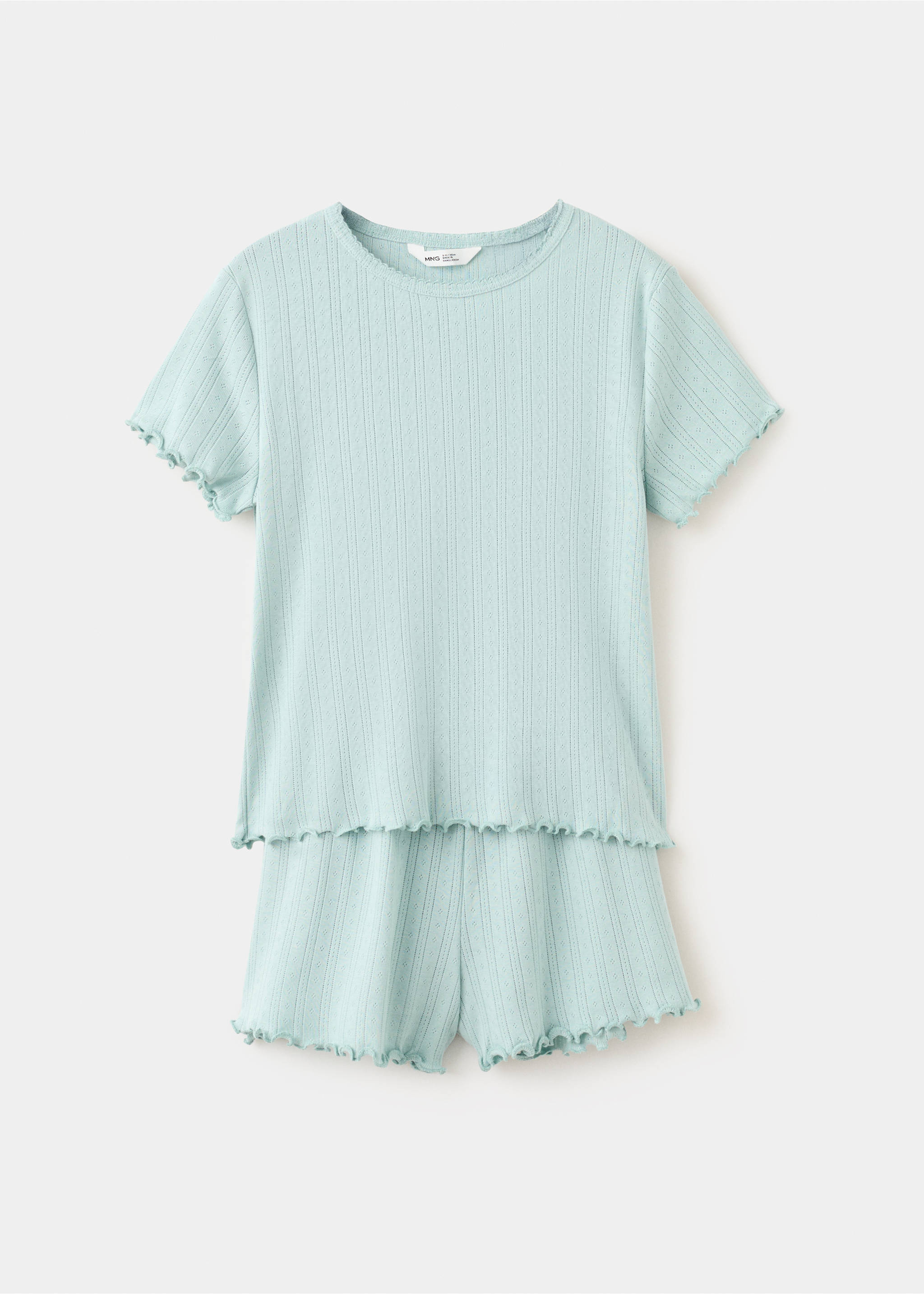 Short ribbed pyjama - Article without model, Aqua Green. Ref: 27035994-00.