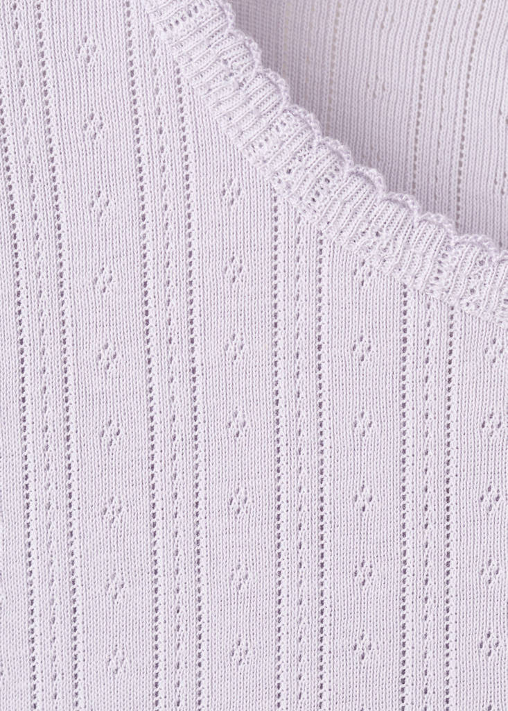 Short ribbed pyjama — Lilac