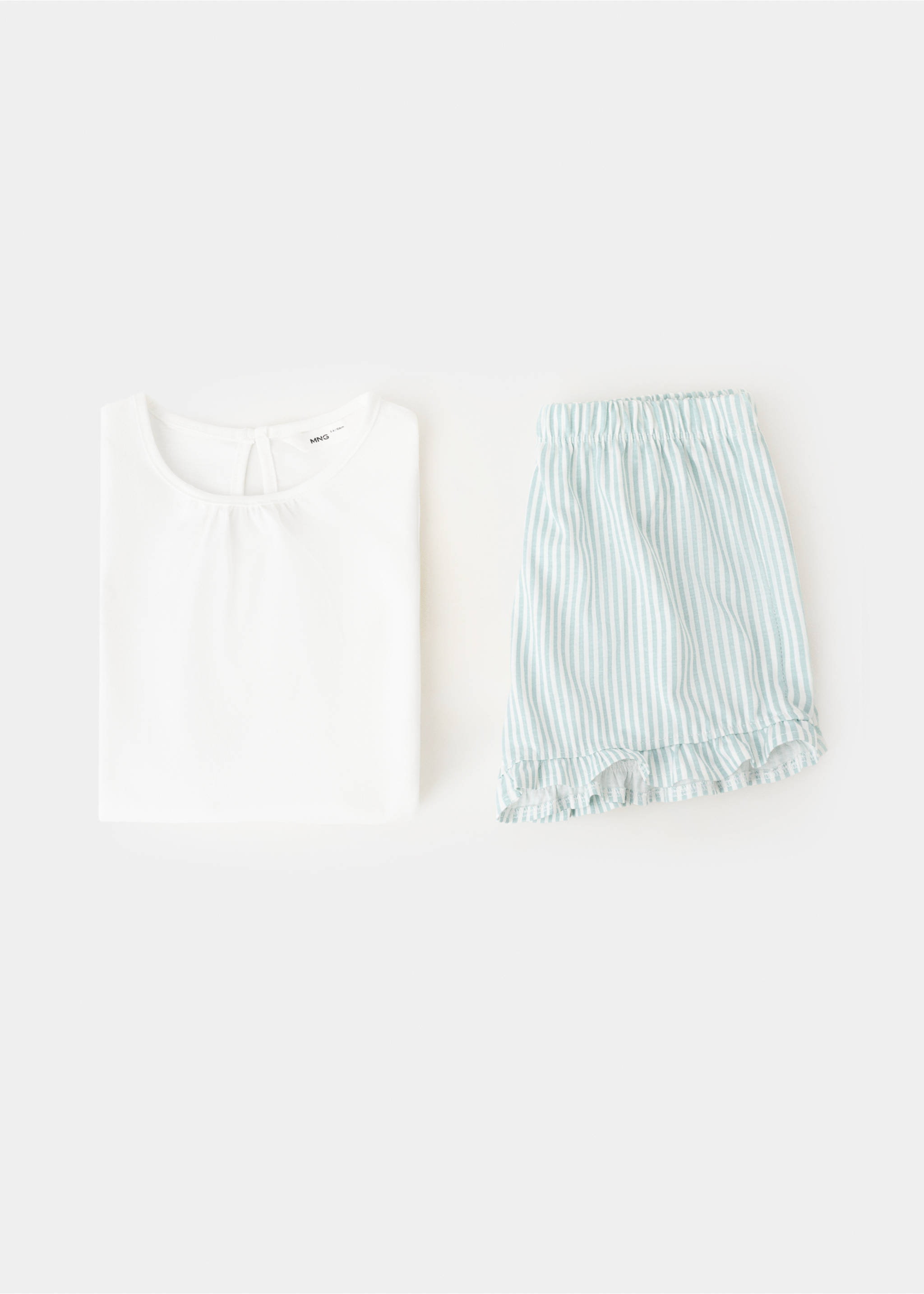Short pyjama set - Details of the article 0, Off White. Ref: 27035995-00.