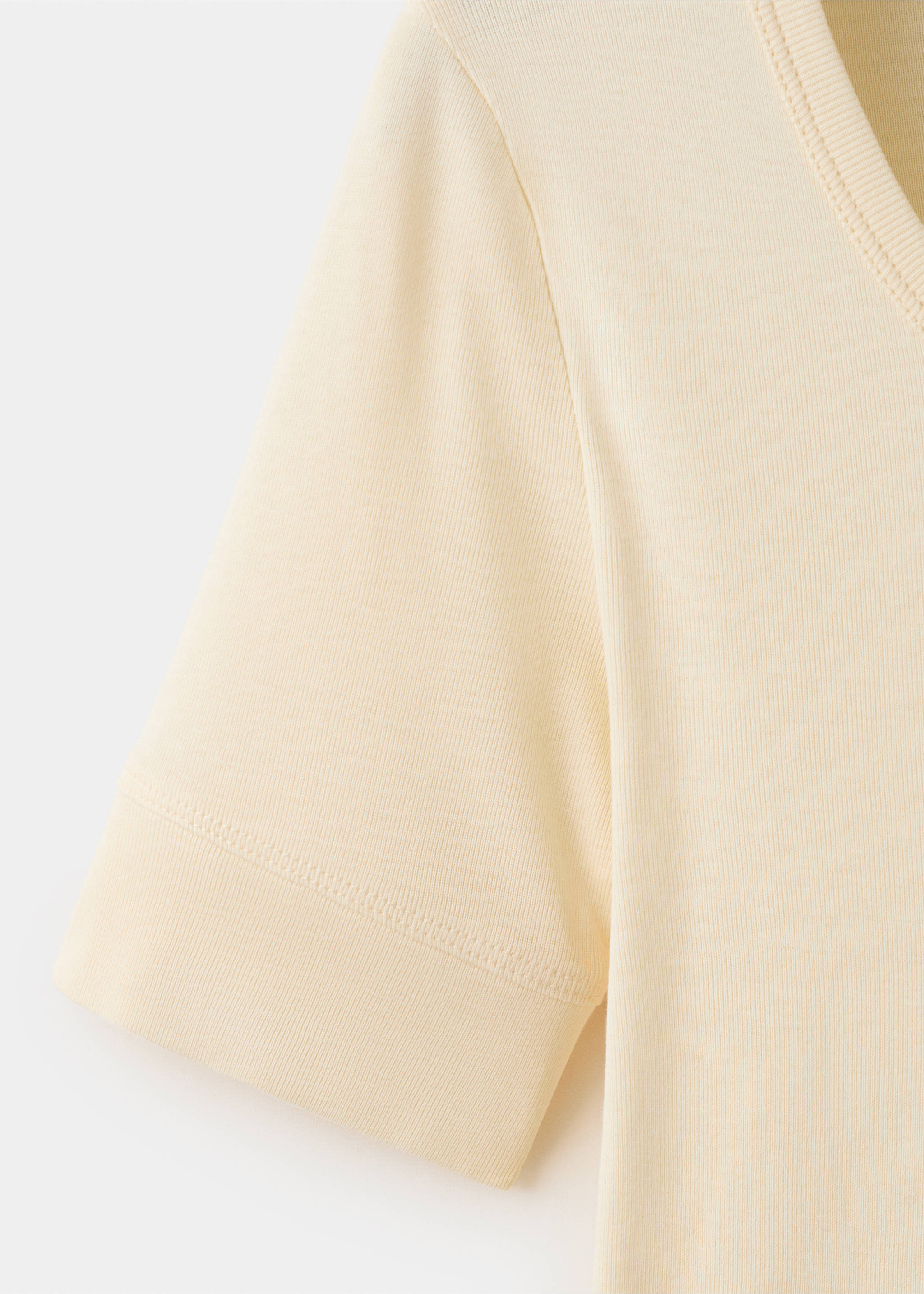 เสื้อยืดแขนสั้นทรงเข้ารูป - รายละเอียดของสินค้า 8, สีขาวนวล. Ref: 27035998-00.