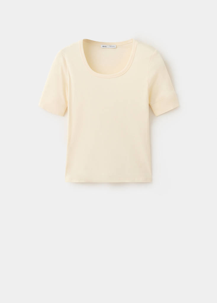Short-sleeved fitted t-shirt — Off White