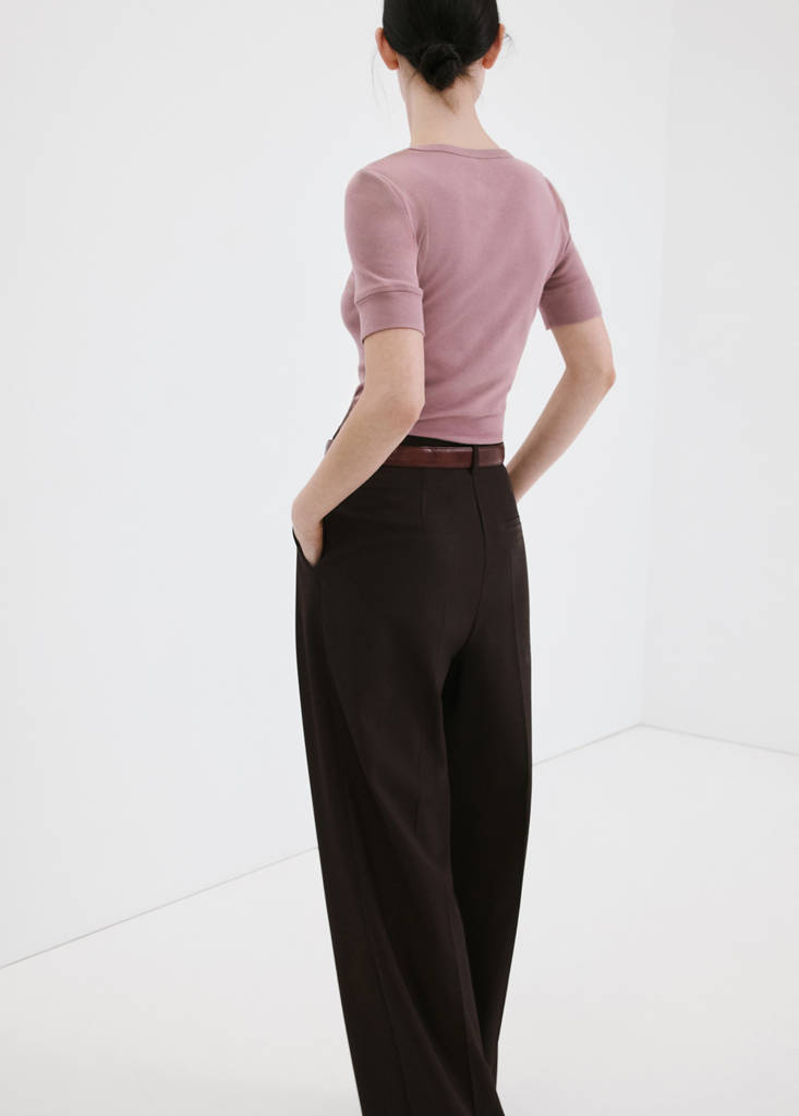 Short-sleeved fitted t-shirt — Light/Pastel Purple