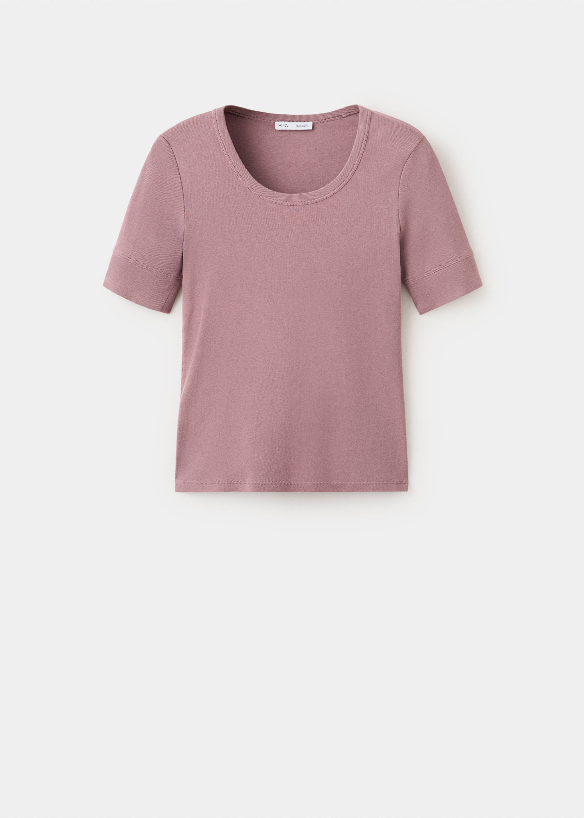 Short-sleeved fitted t-shirt - Article without model, Light/Pastel Purple. Ref: 27035998-00.