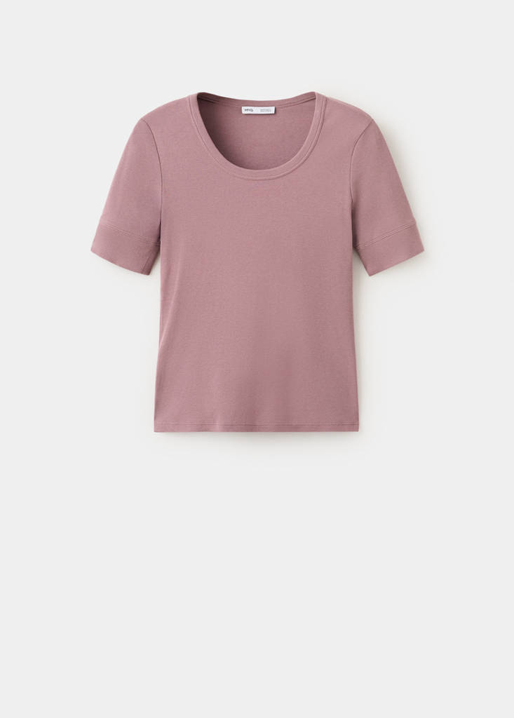 Short-sleeved fitted t-shirt — Light/Pastel Purple