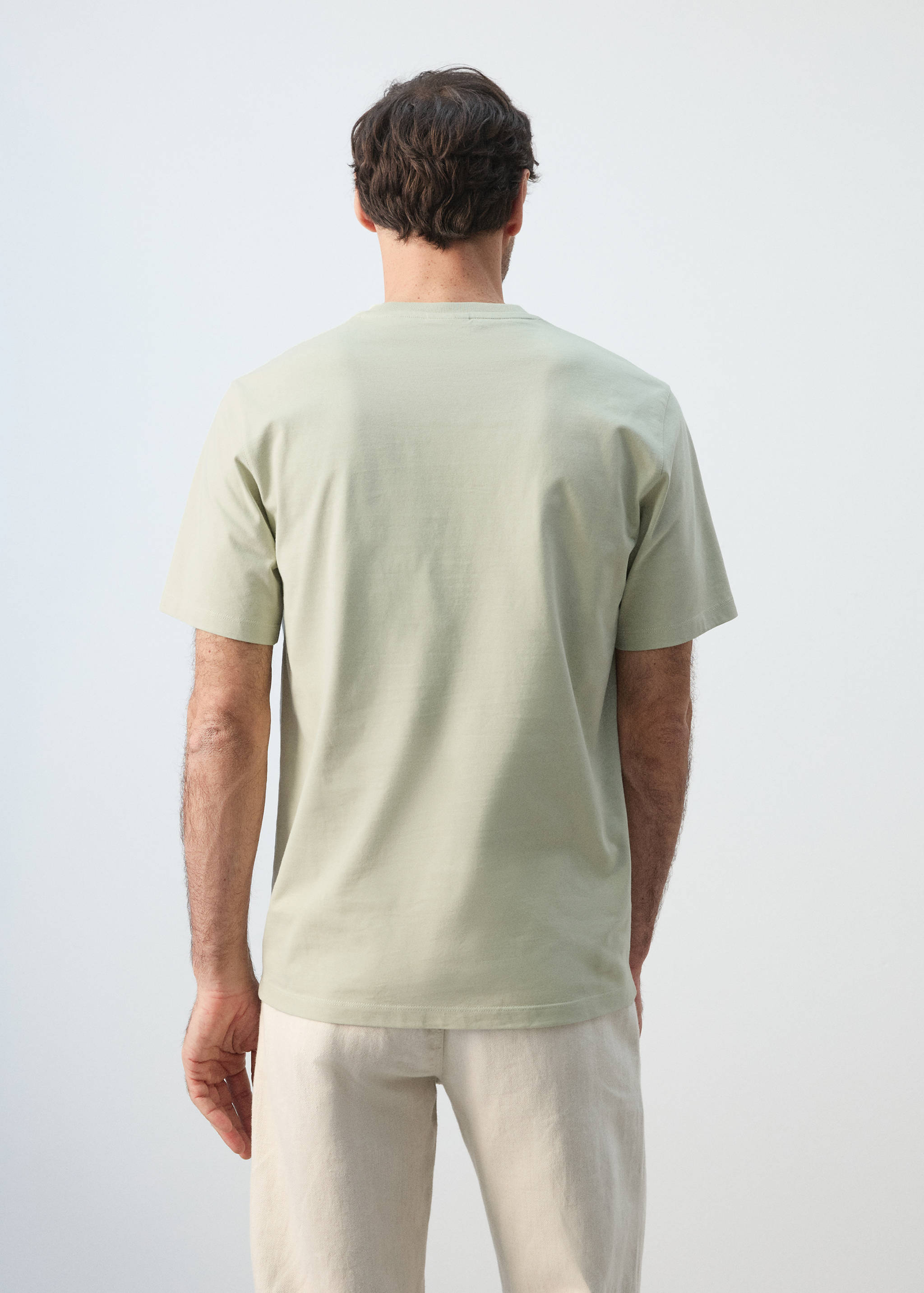 100% cotton t-shirt with embroidered detail - Reverse of the article