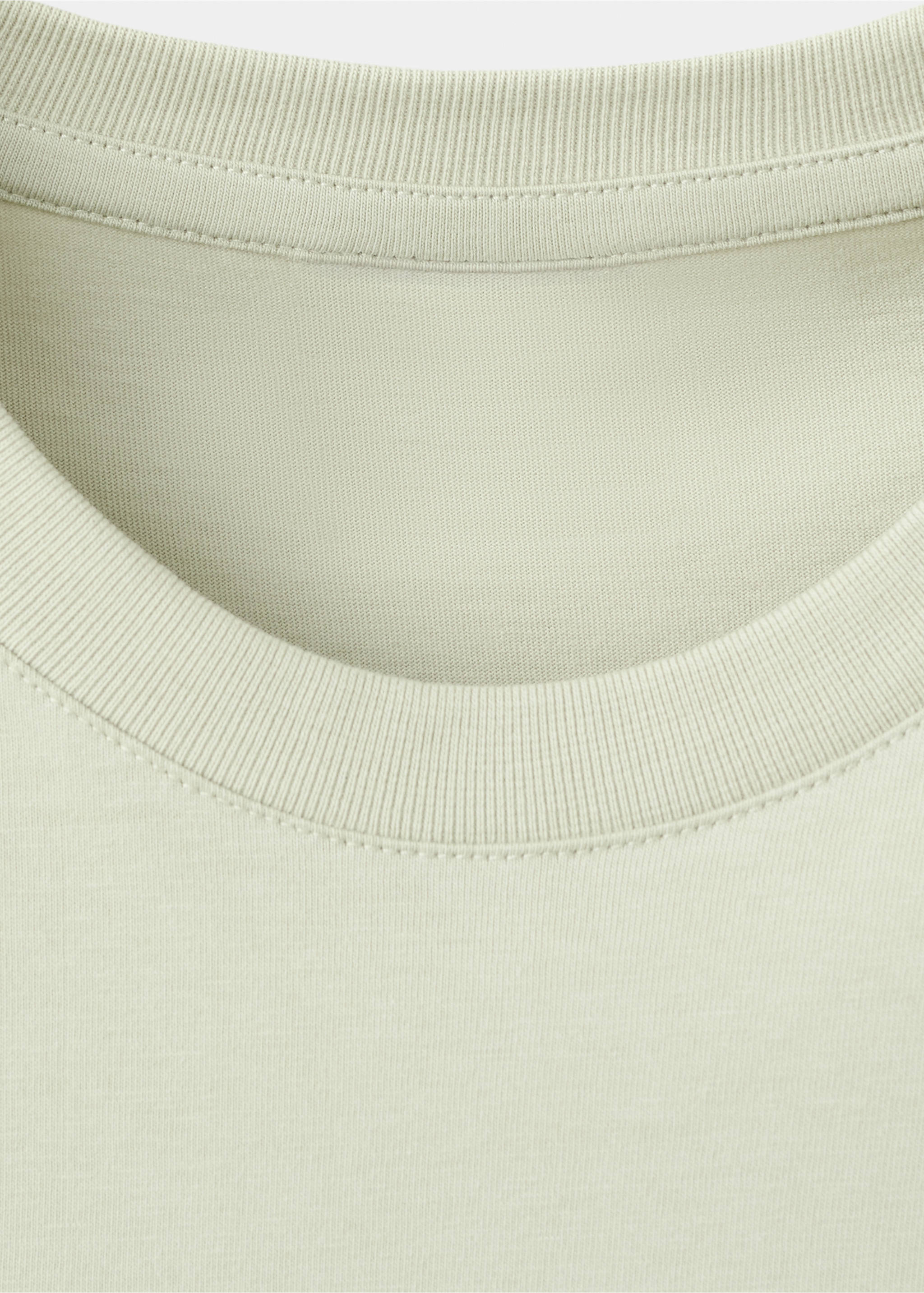 100% cotton t-shirt with embroidered detail - Details of the article 8, Mint Green. Ref: 27035999-00.