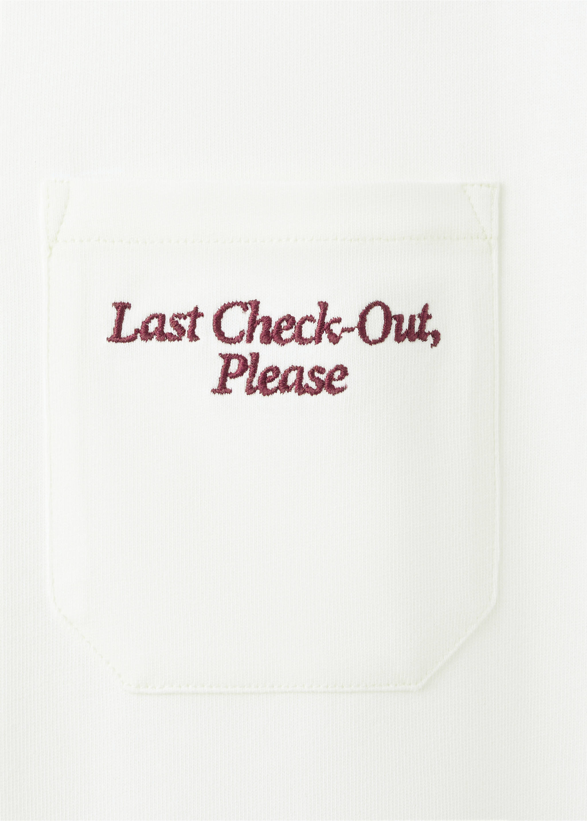 Tricou din 100% bumbac cu buzunar cu grafică brodată - Detaliu al articolului 8, Alb. Ref: 27036000-00.